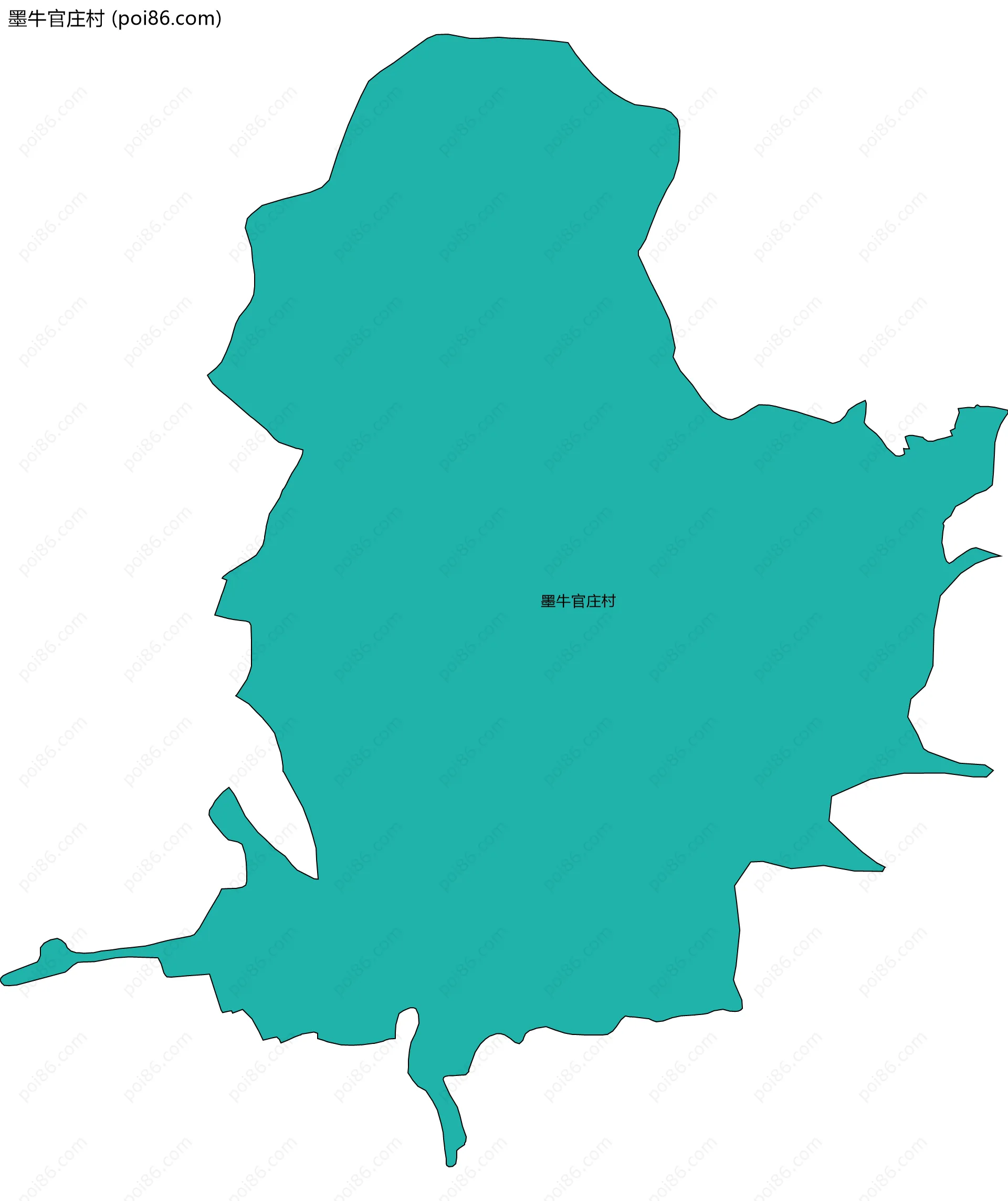 墨牛官庄村边界地图