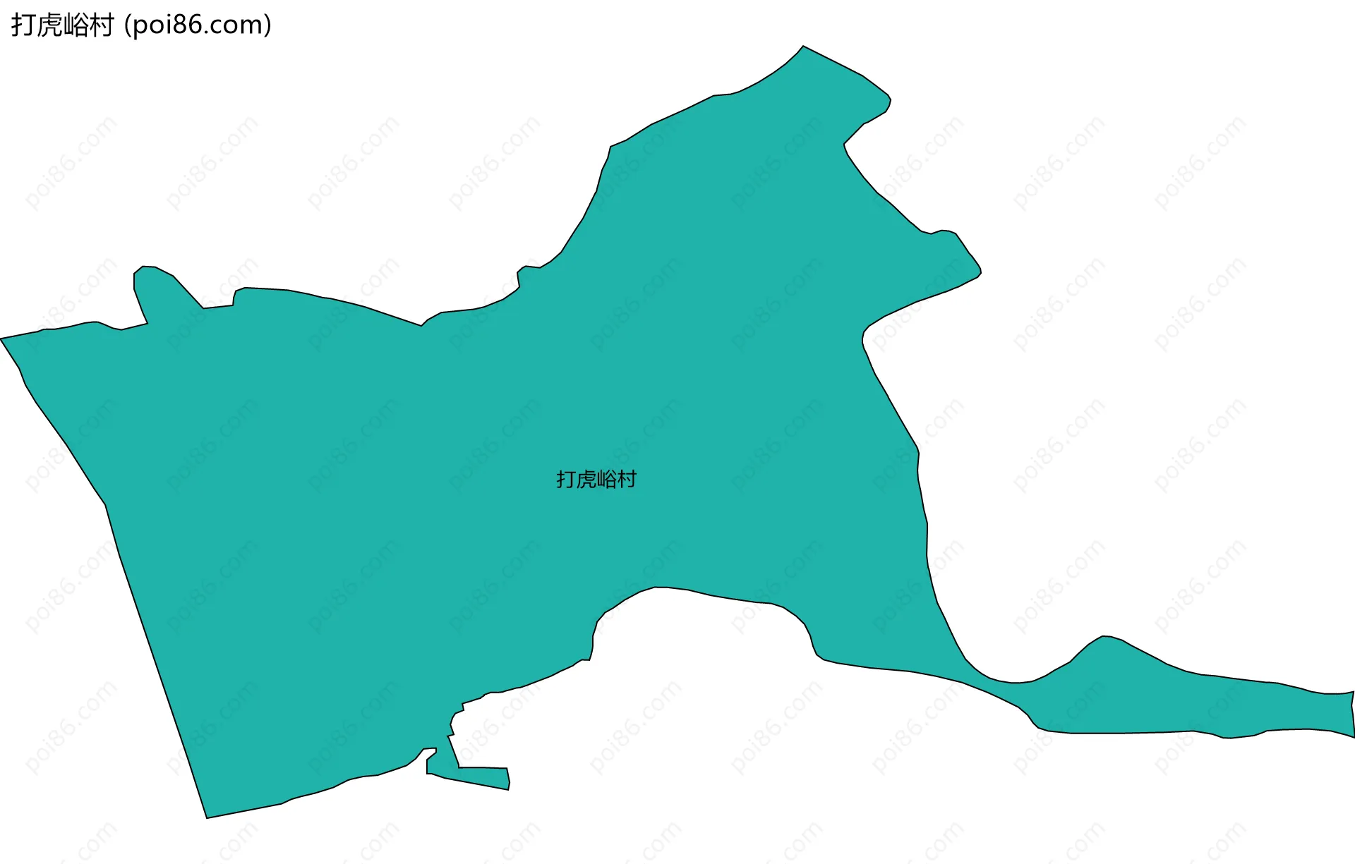 打虎峪村边界地图