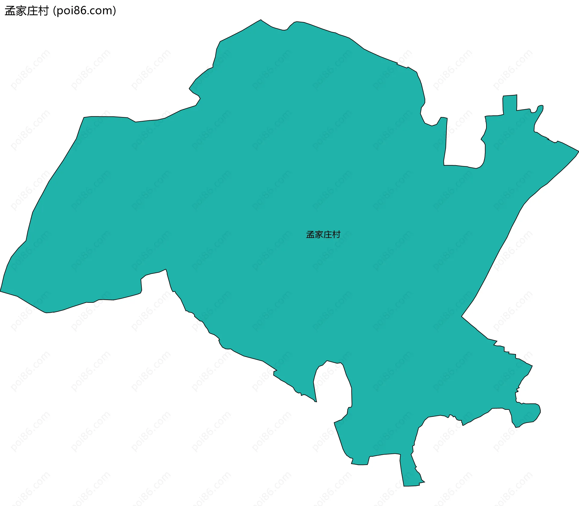 孟家庄村边界地图