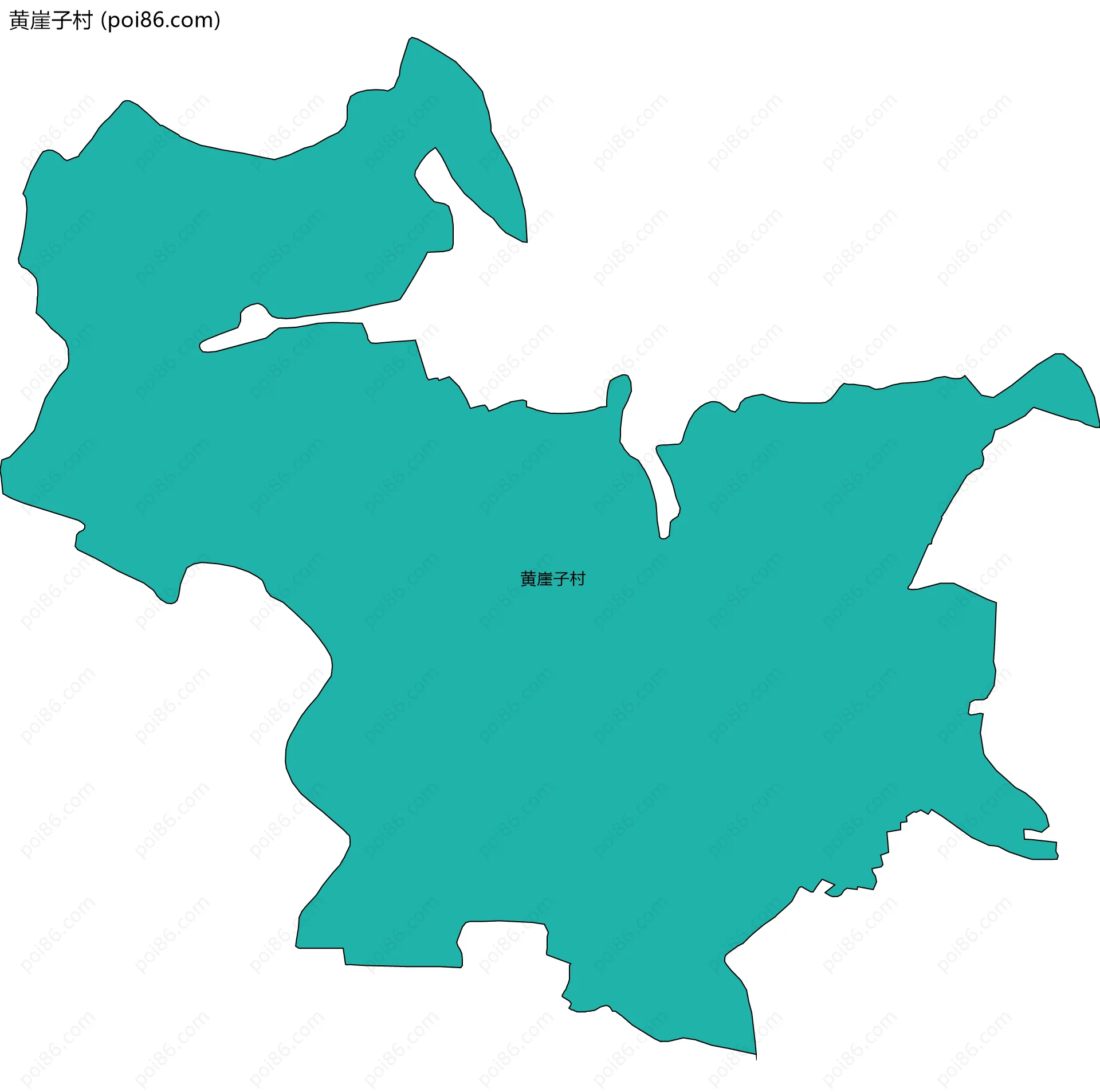 黄崖子村边界地图