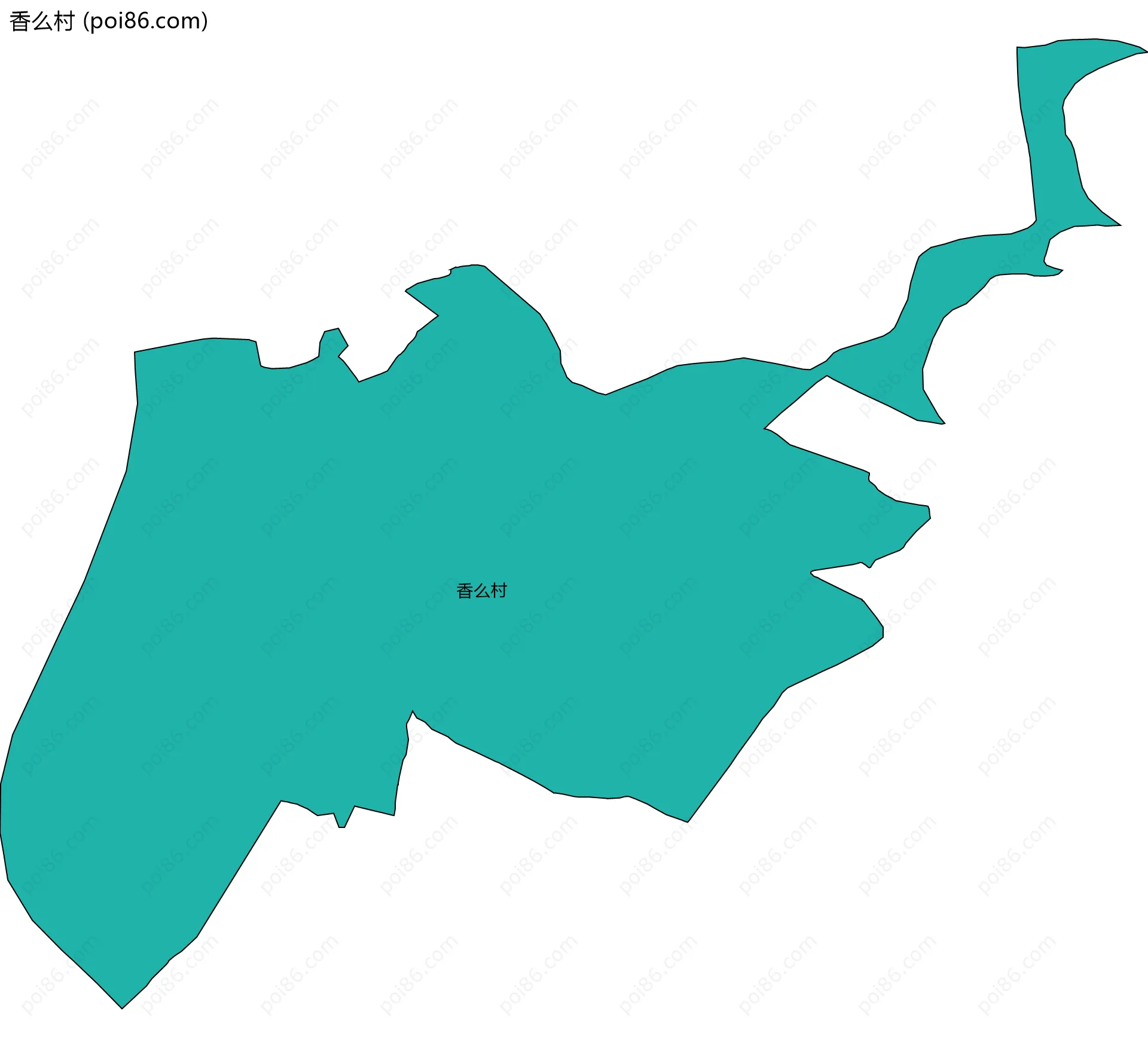香么村边界地图