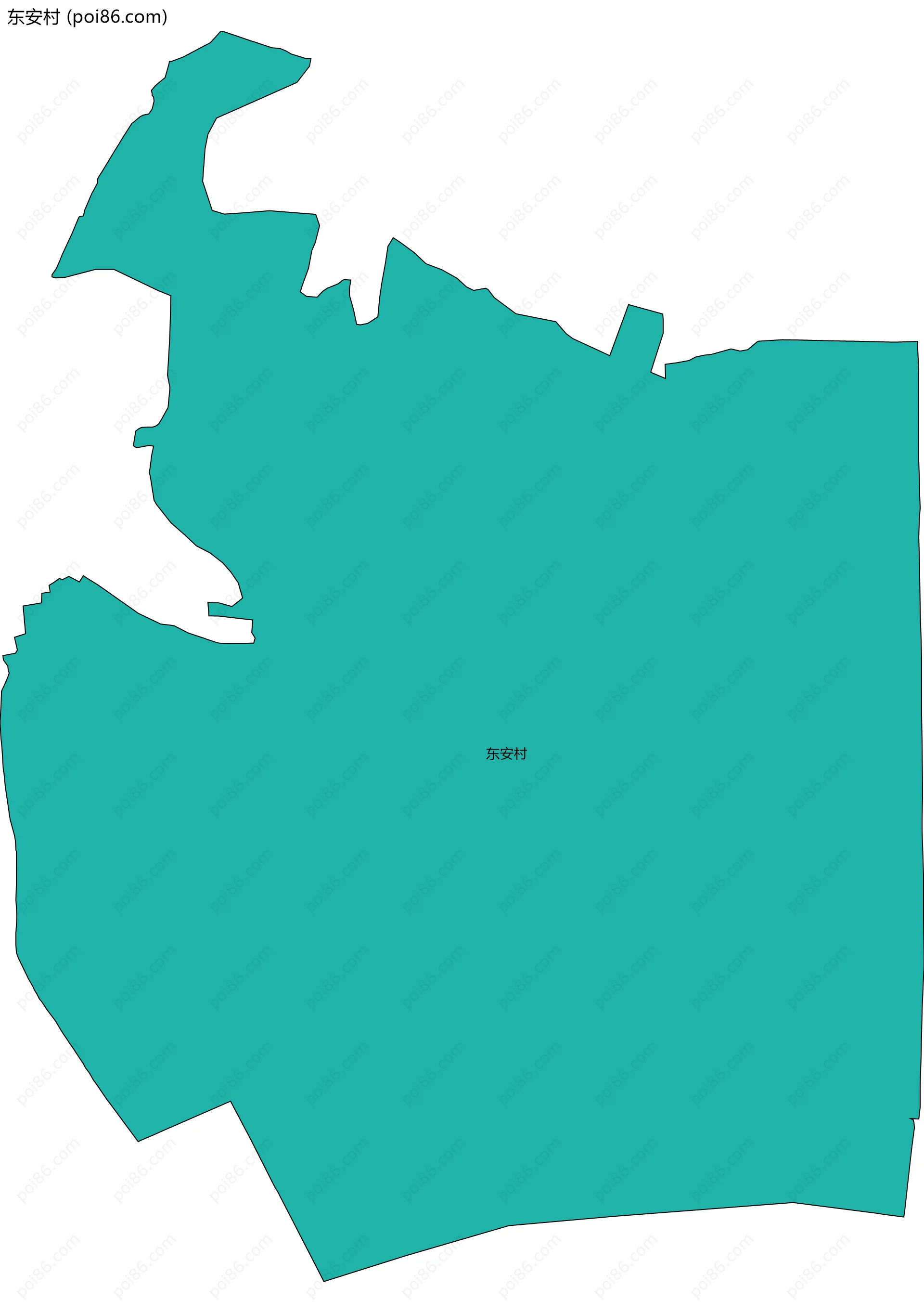 东安村边界地图