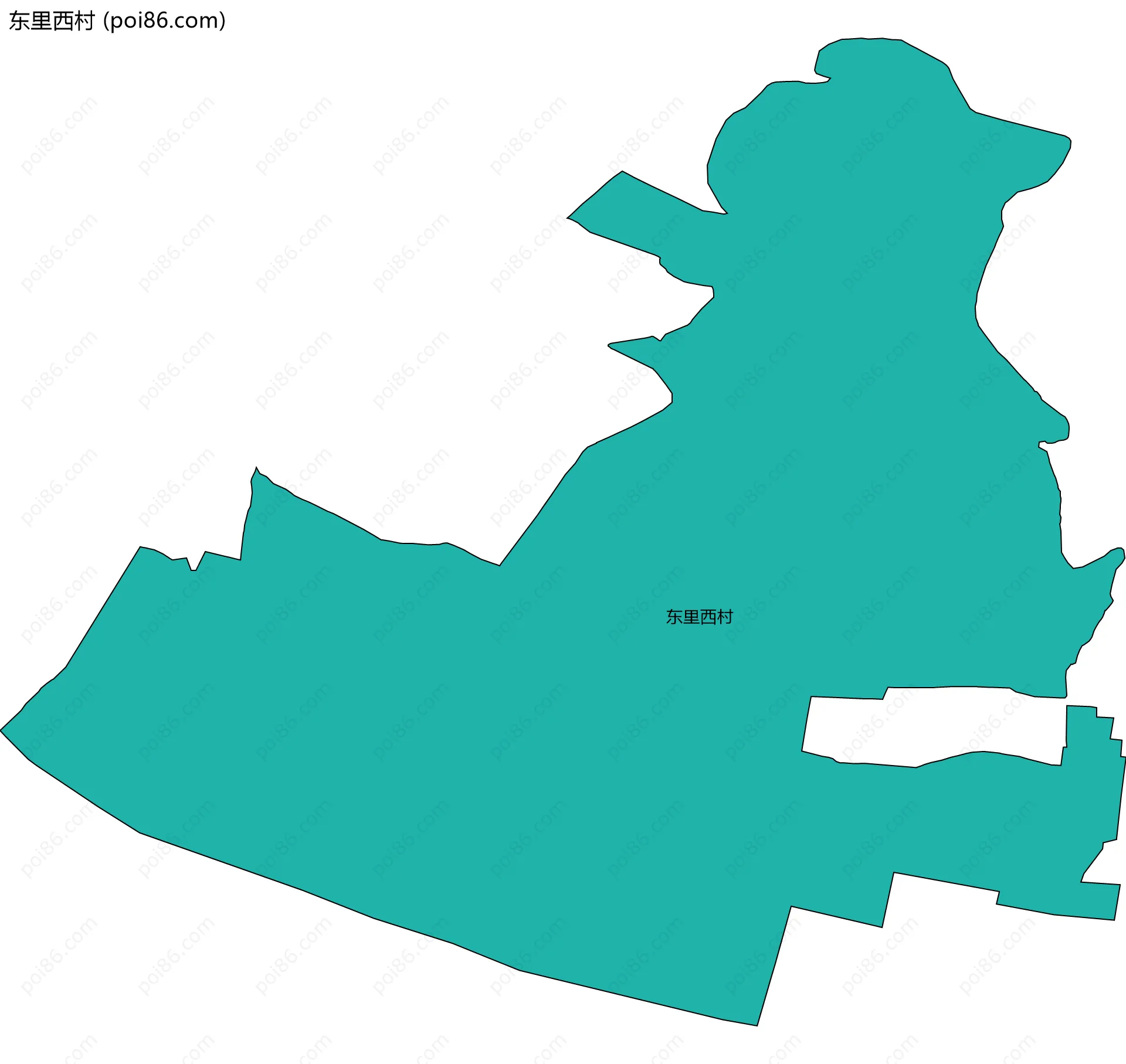 东里西村边界地图