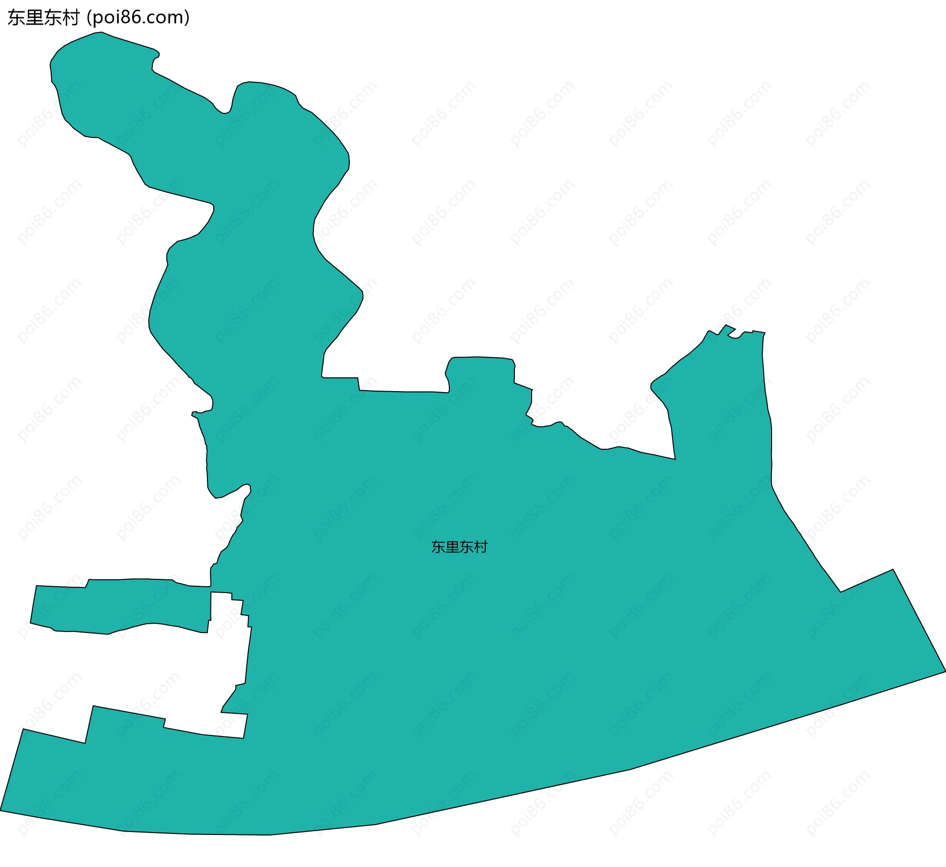 东里东村边界地图