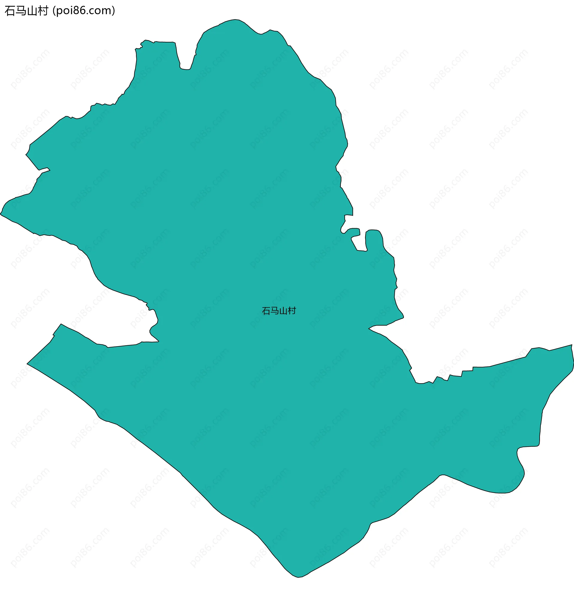 石马山村边界地图