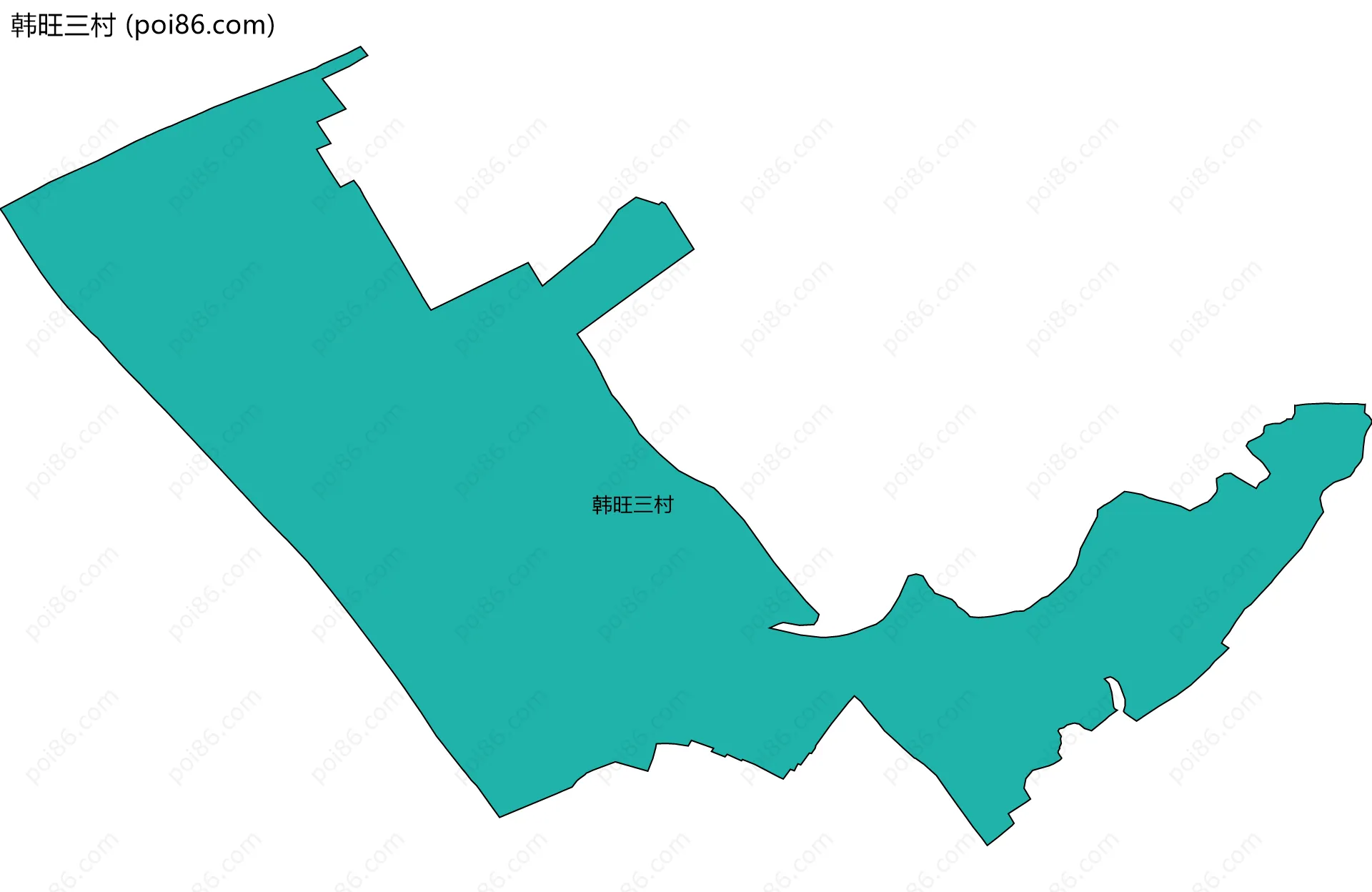 韩旺三村边界地图