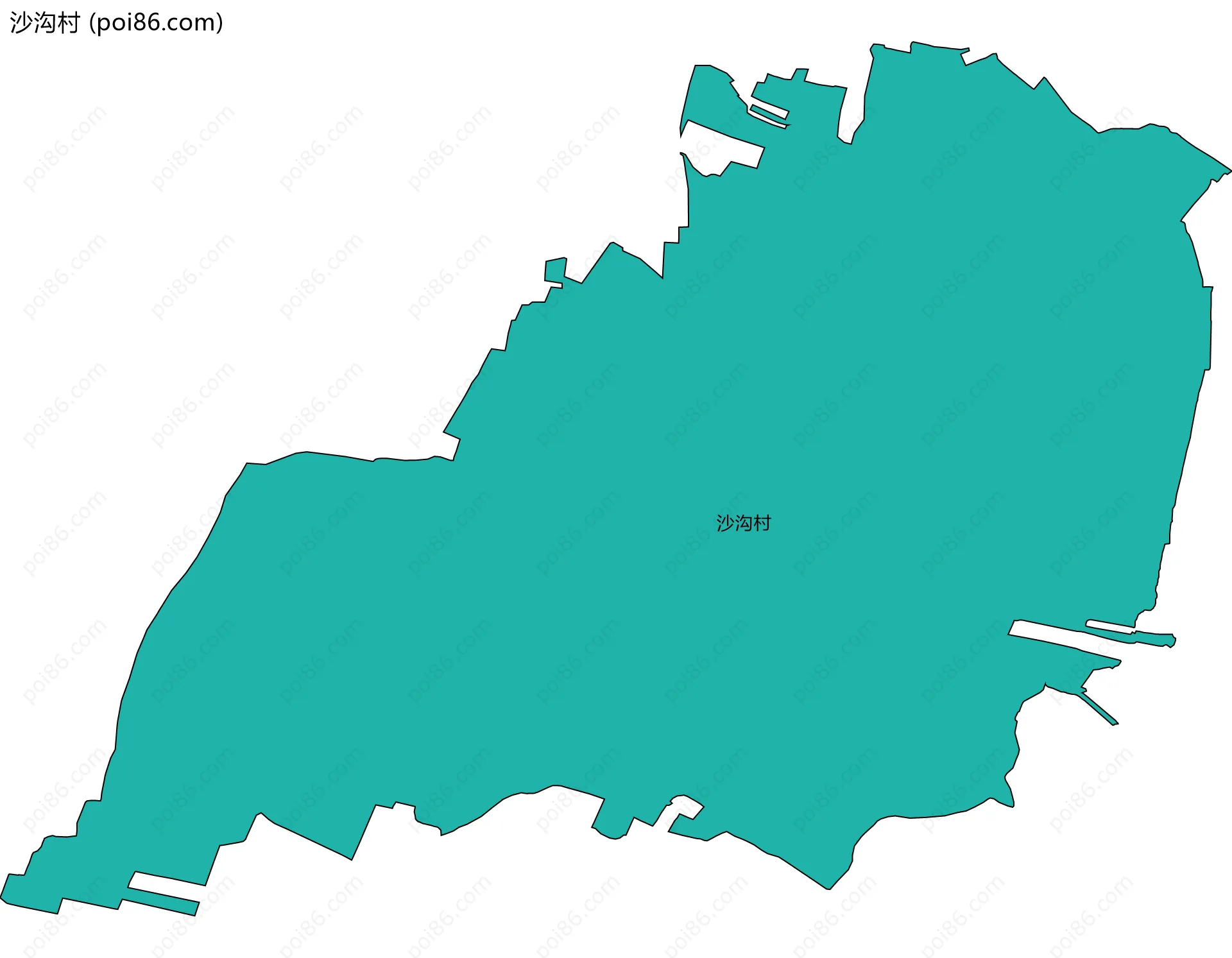 沙沟村边界地图