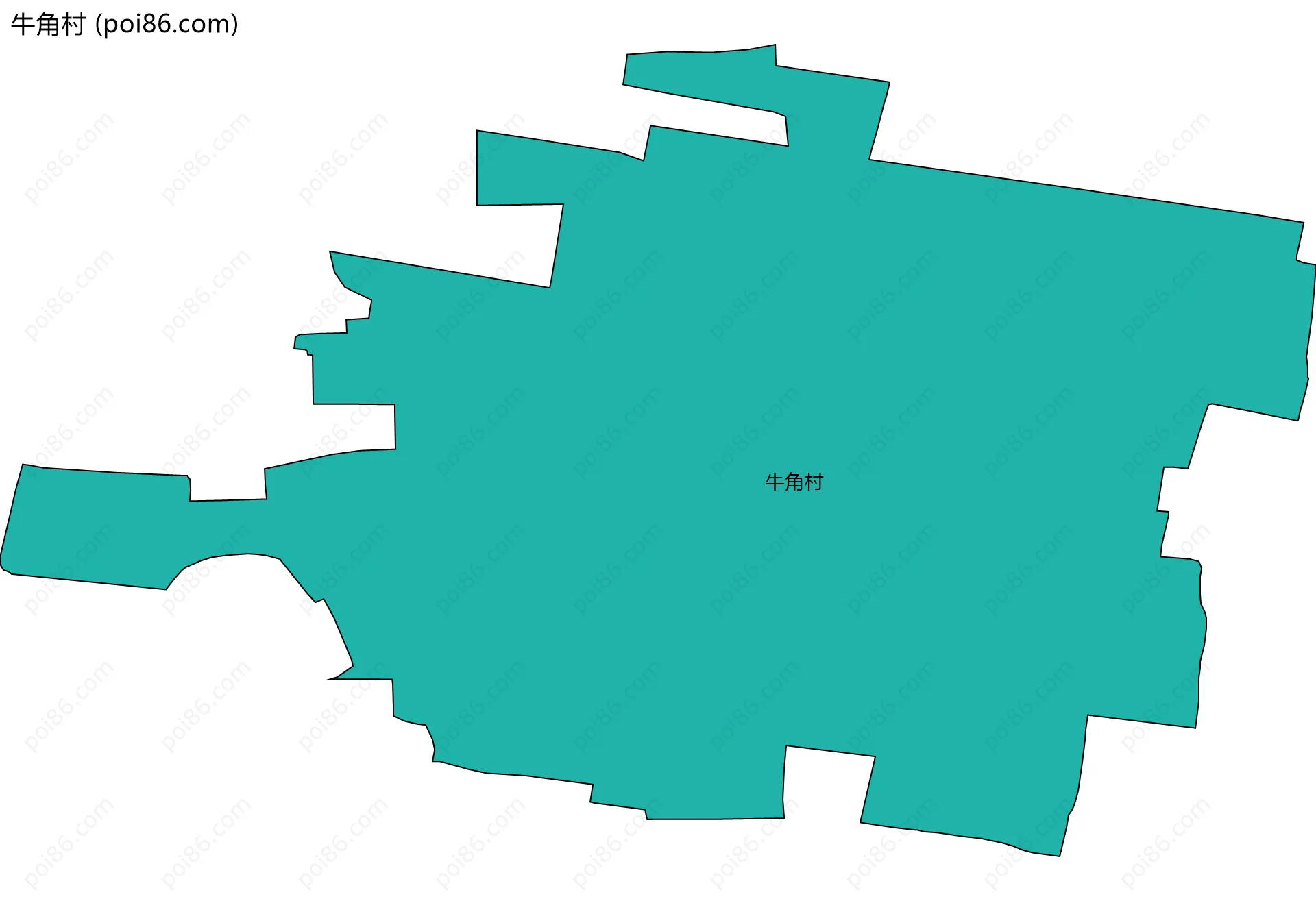 牛角村边界地图