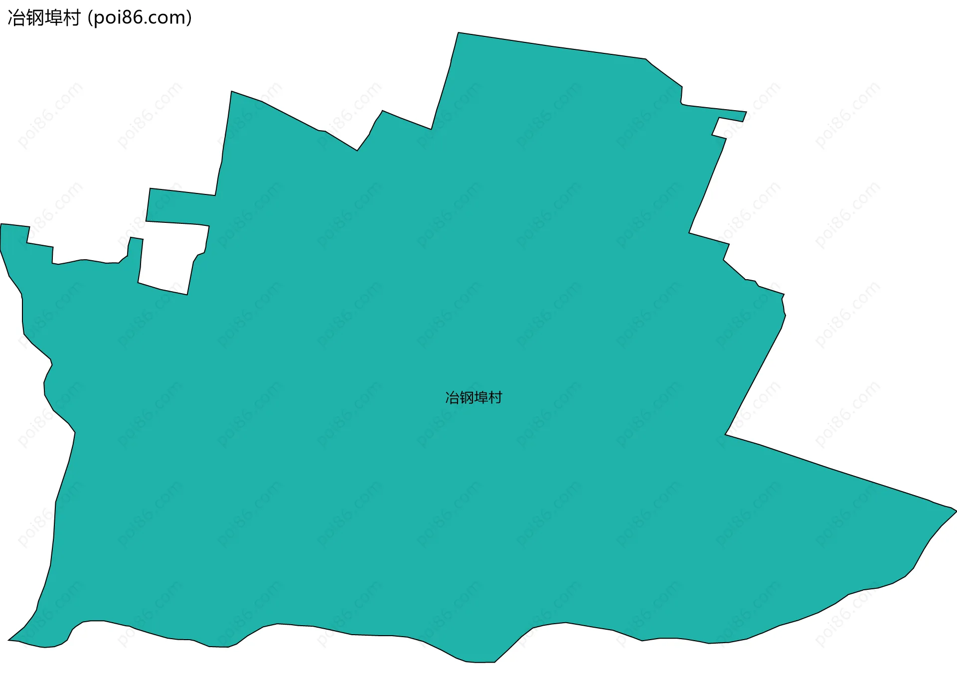 冶钢埠村边界地图