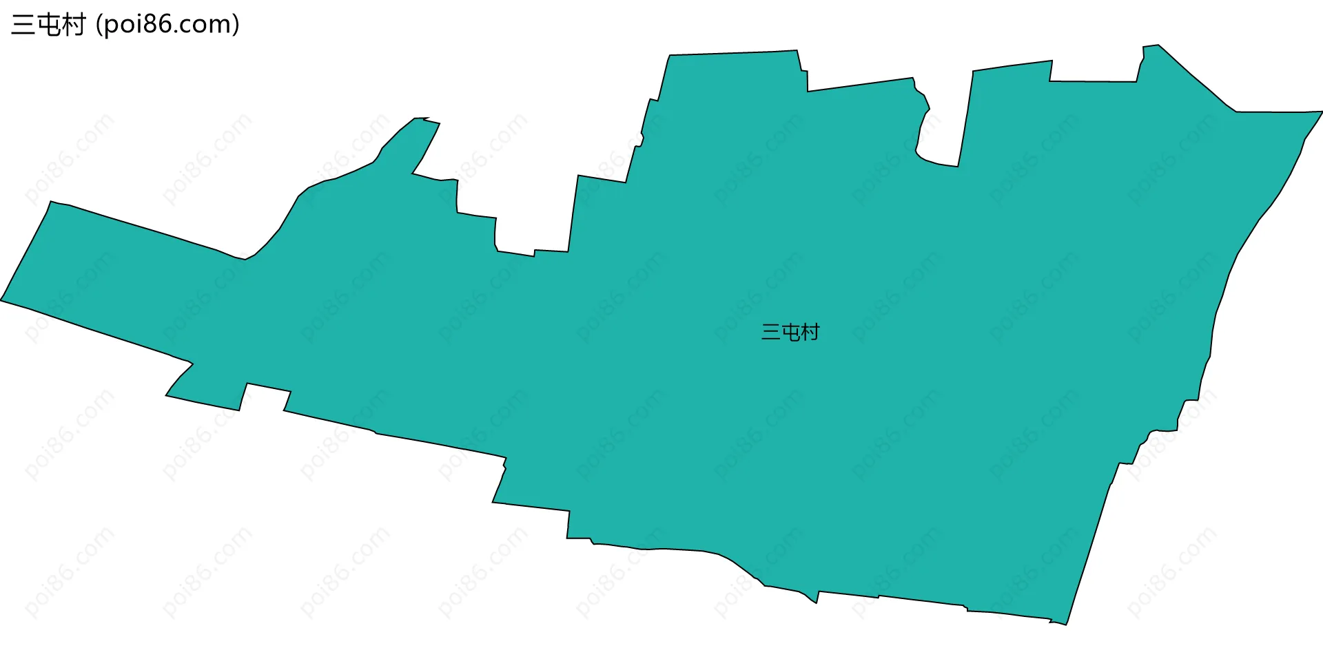 三屯村边界地图