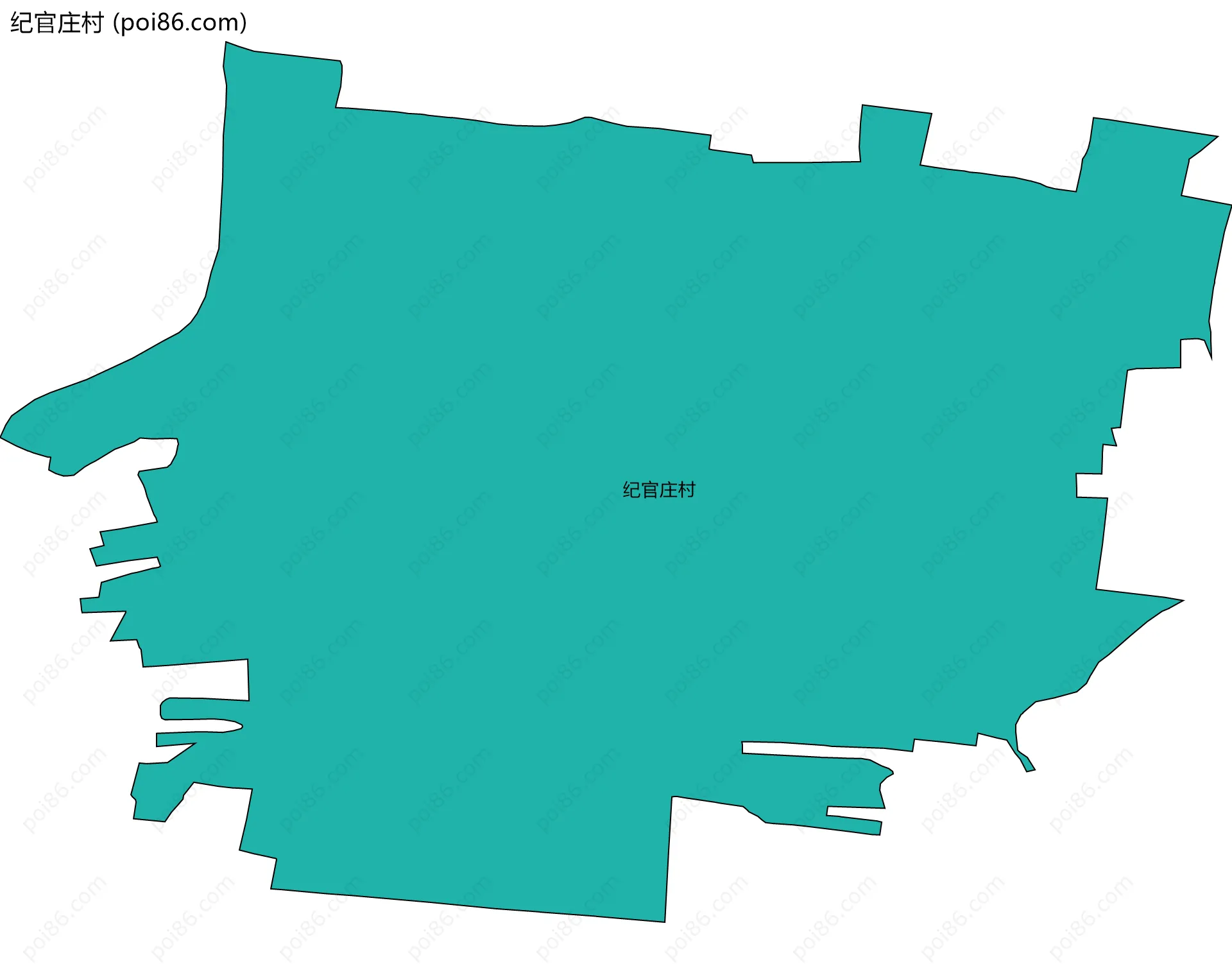 纪官庄村边界地图