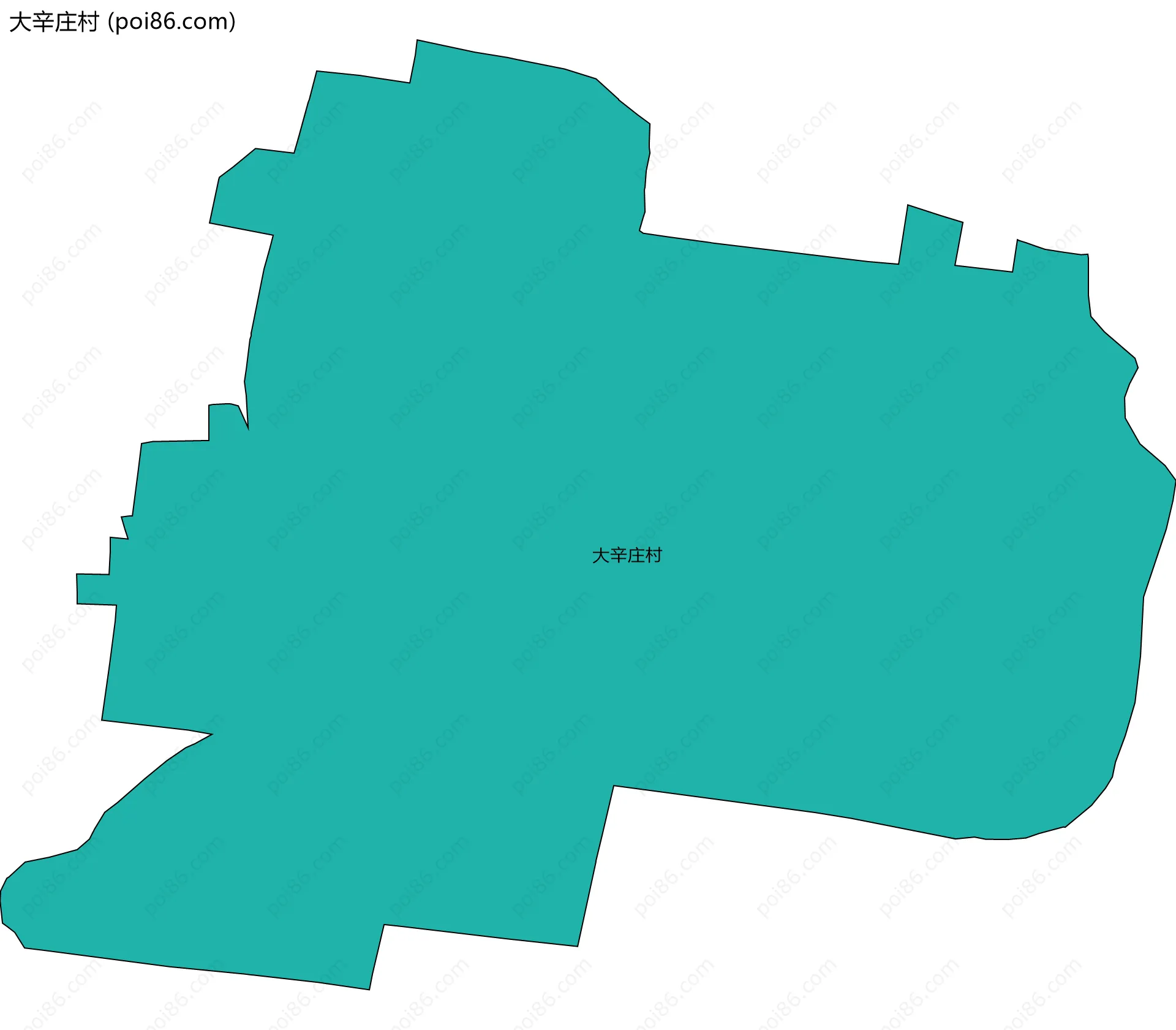 大辛庄村边界地图