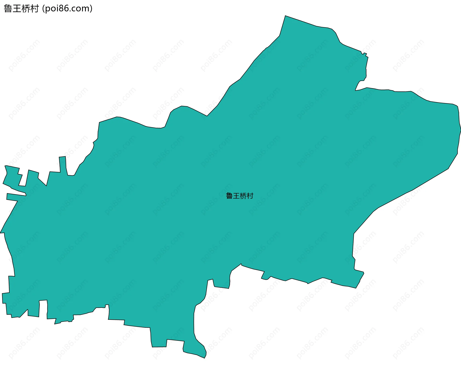 鲁王桥村边界地图
