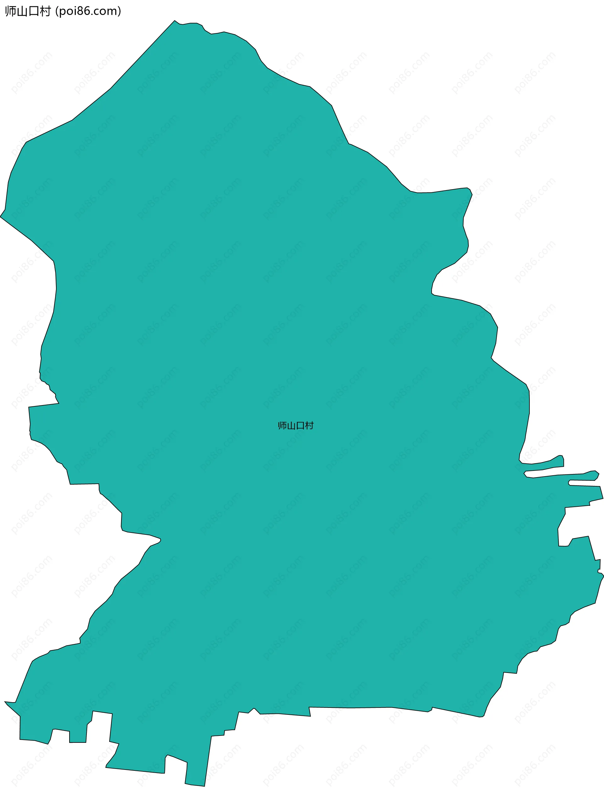 师山口村边界地图