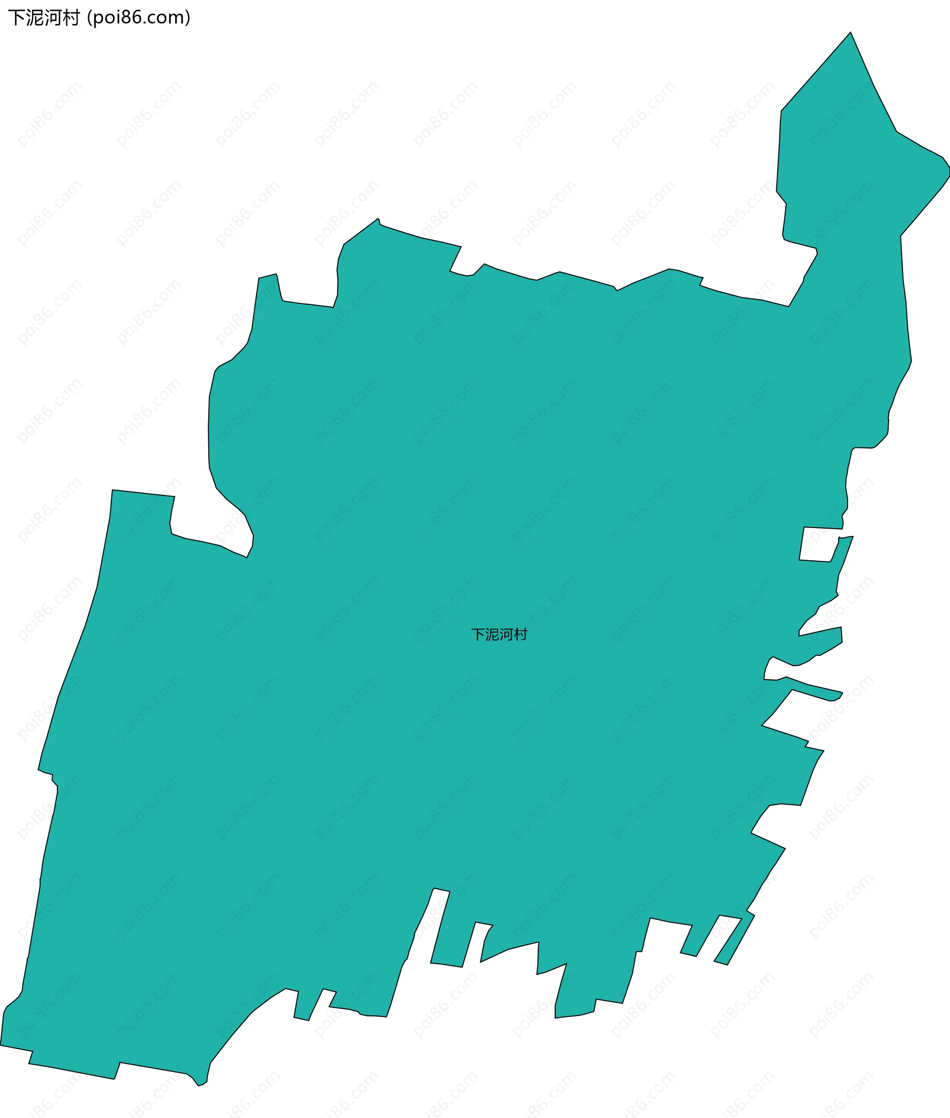 下泥河村边界地图