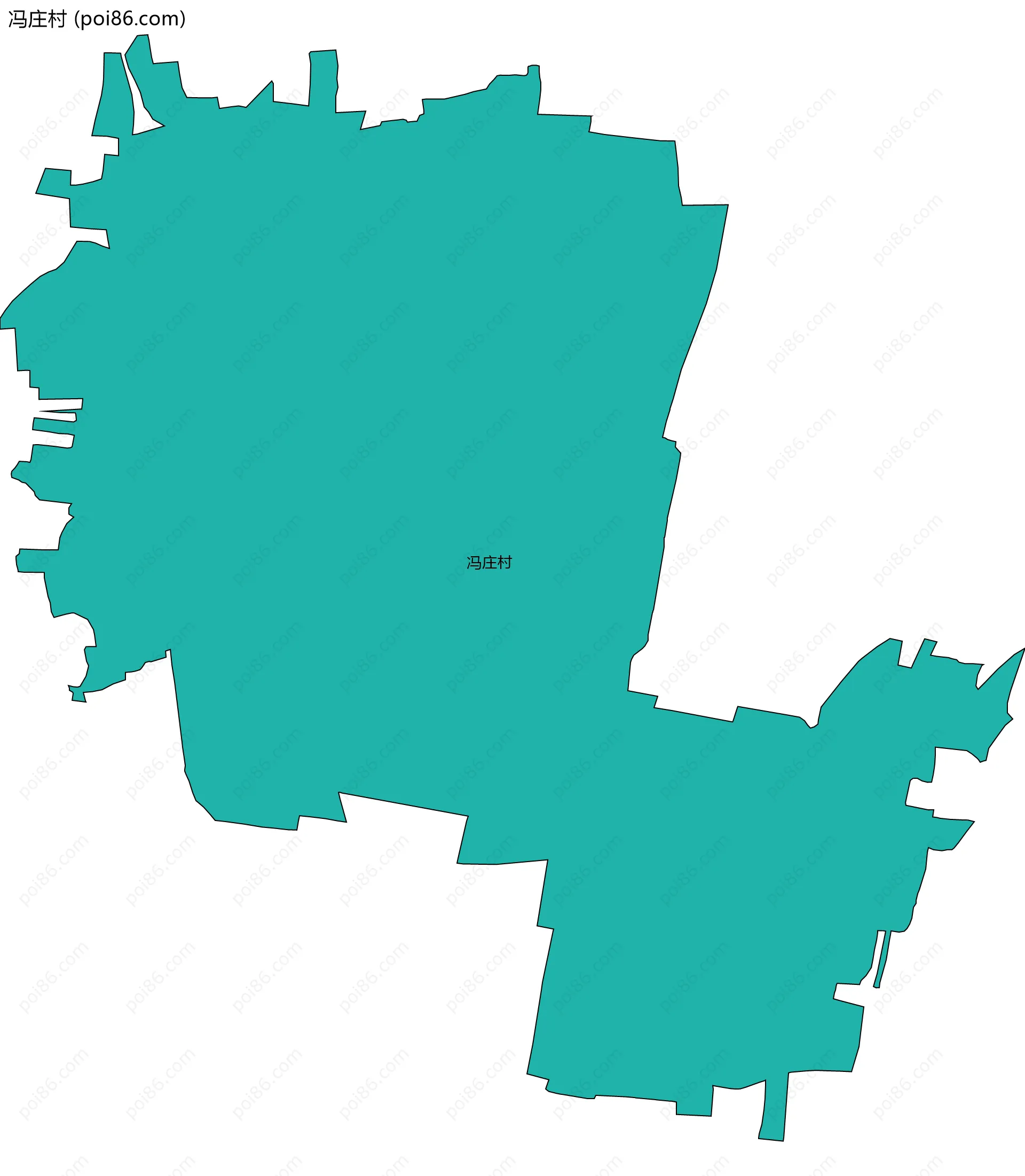 冯庄村边界地图