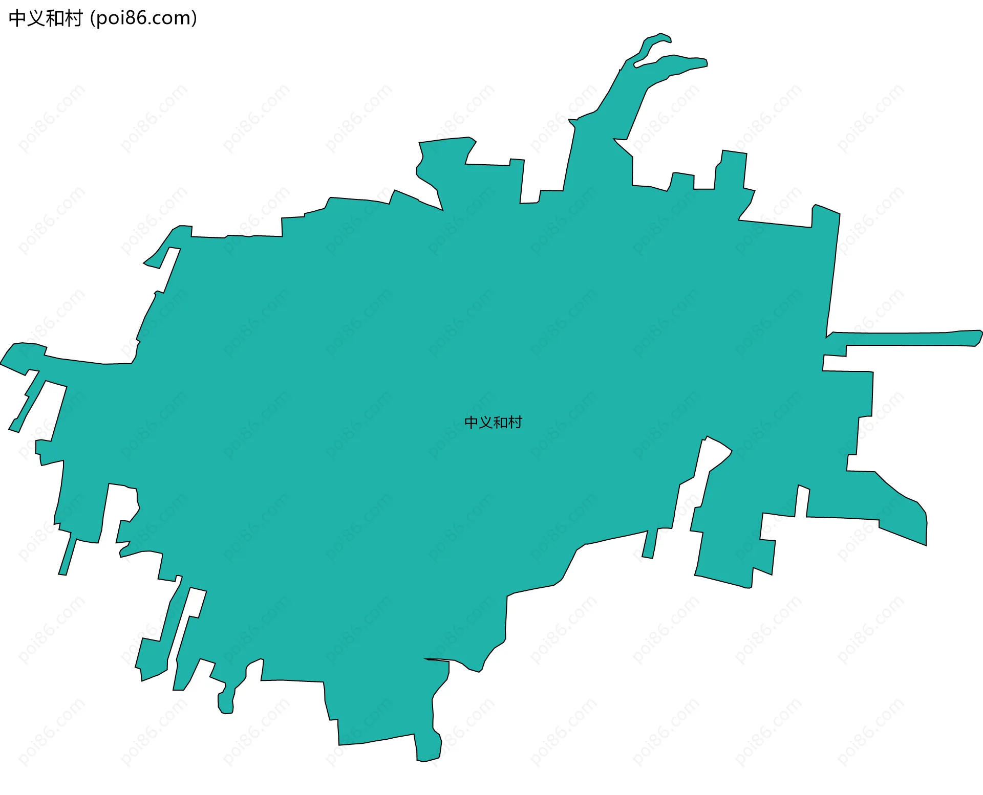 中义和村边界地图