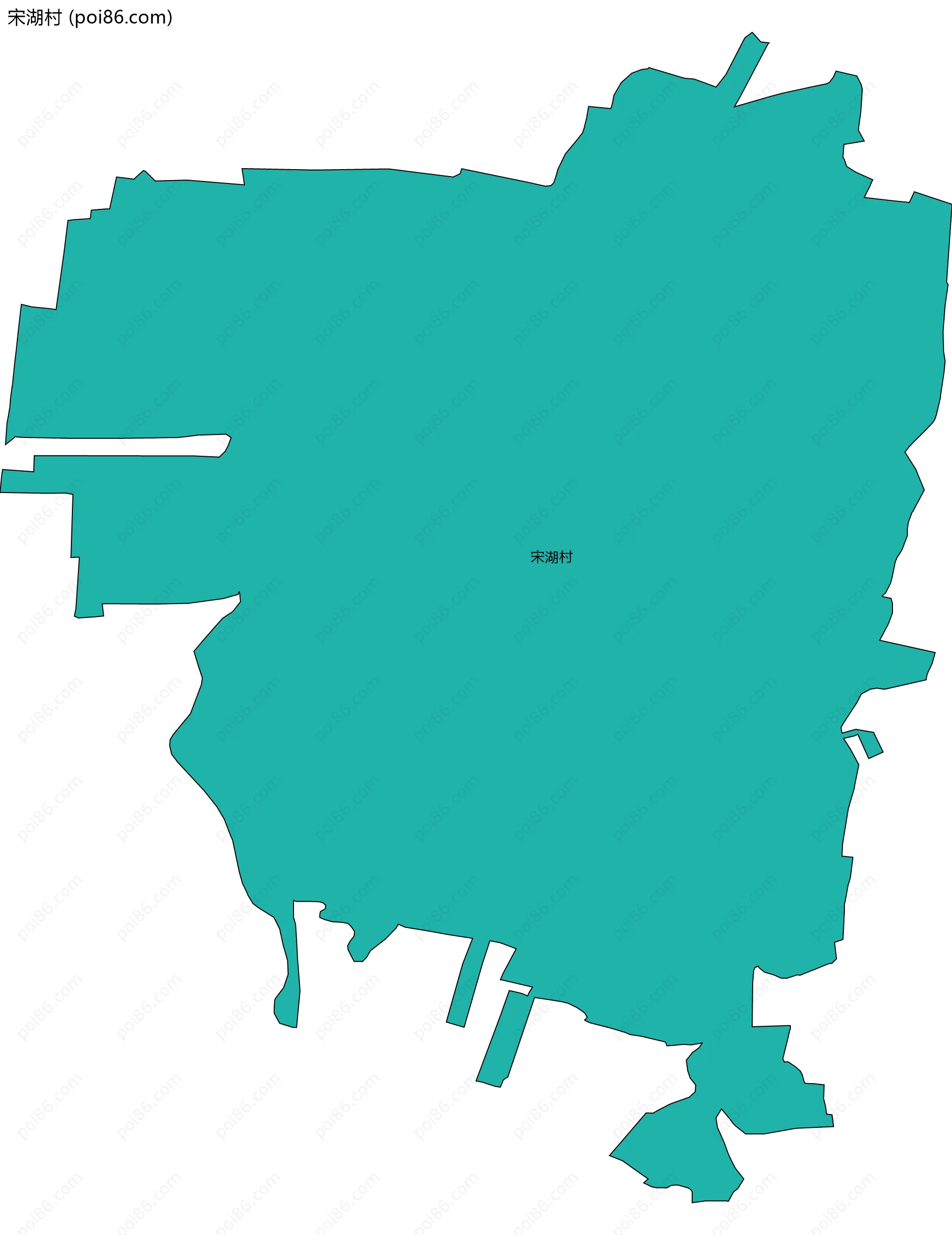 宋湖村边界地图