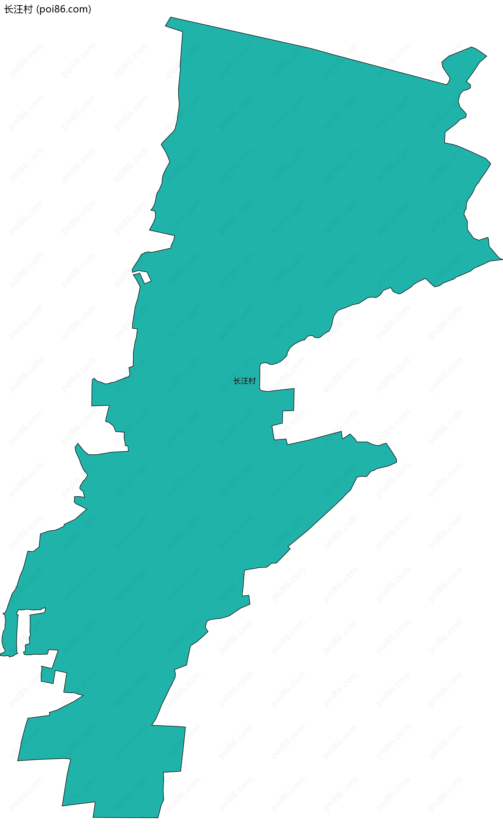 长汪村边界地图