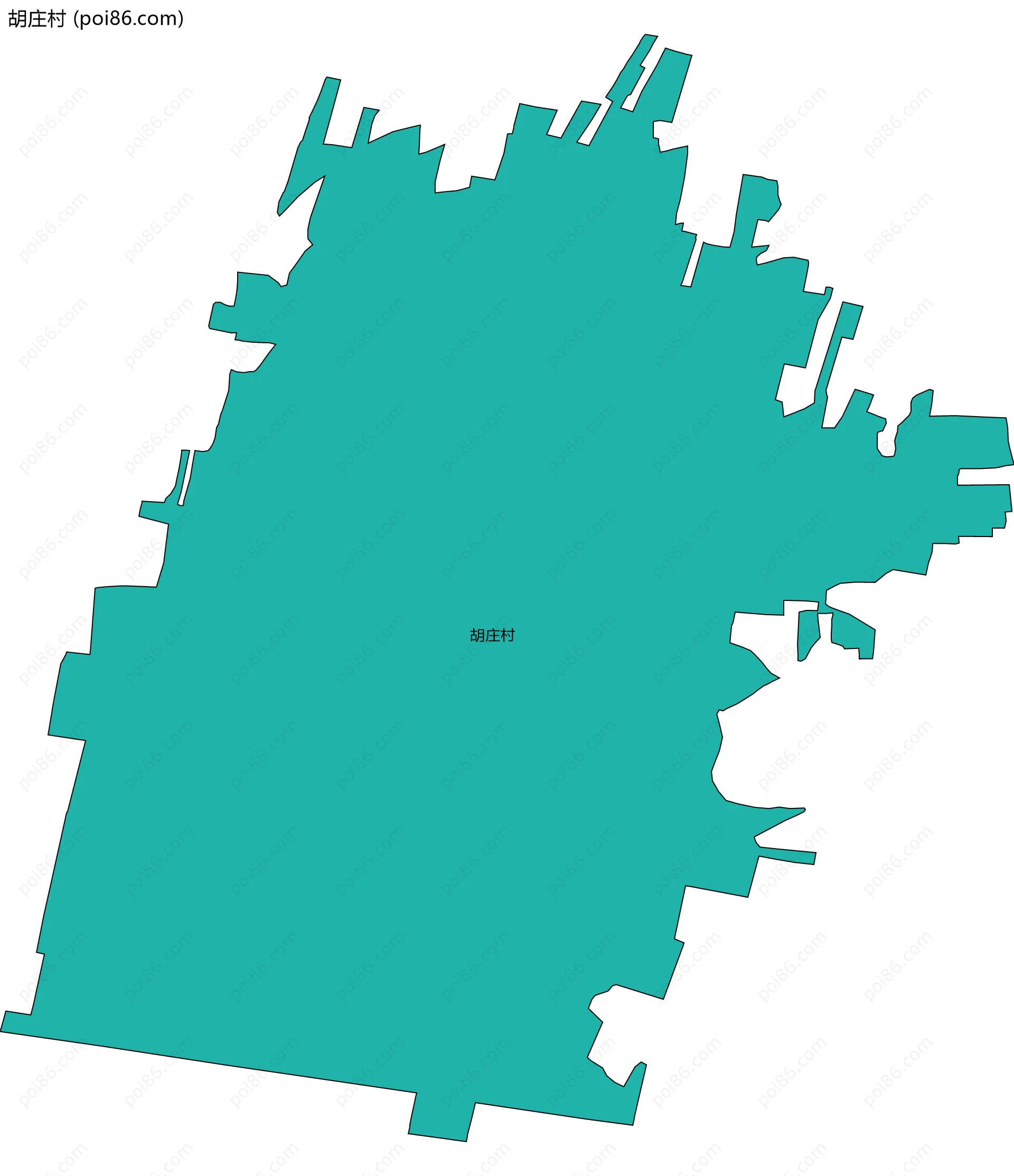 胡庄村边界地图