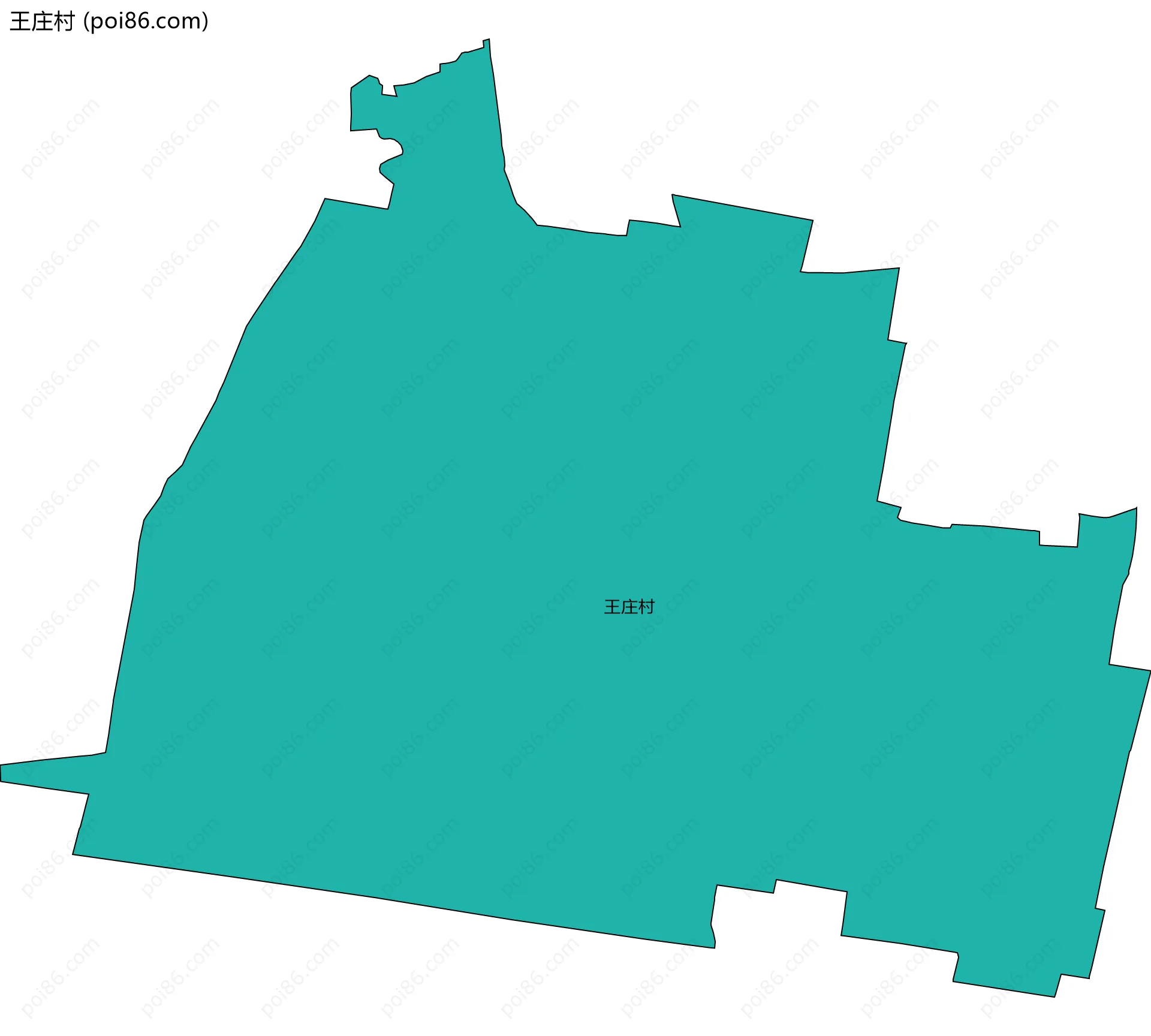 王庄村边界地图