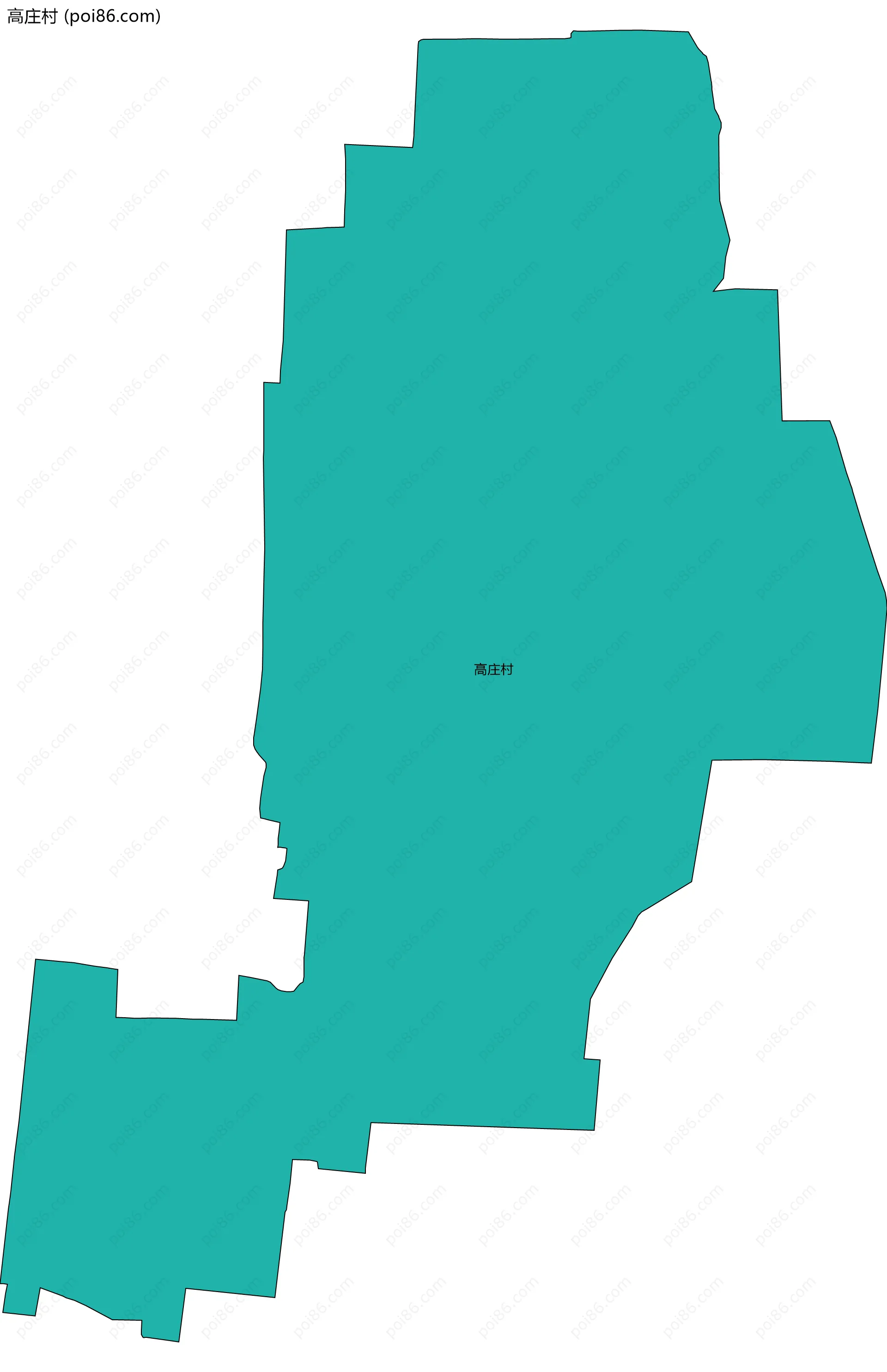 高庄村边界地图