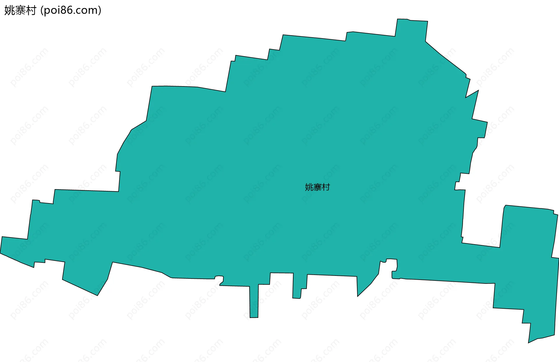 姚寨村边界地图