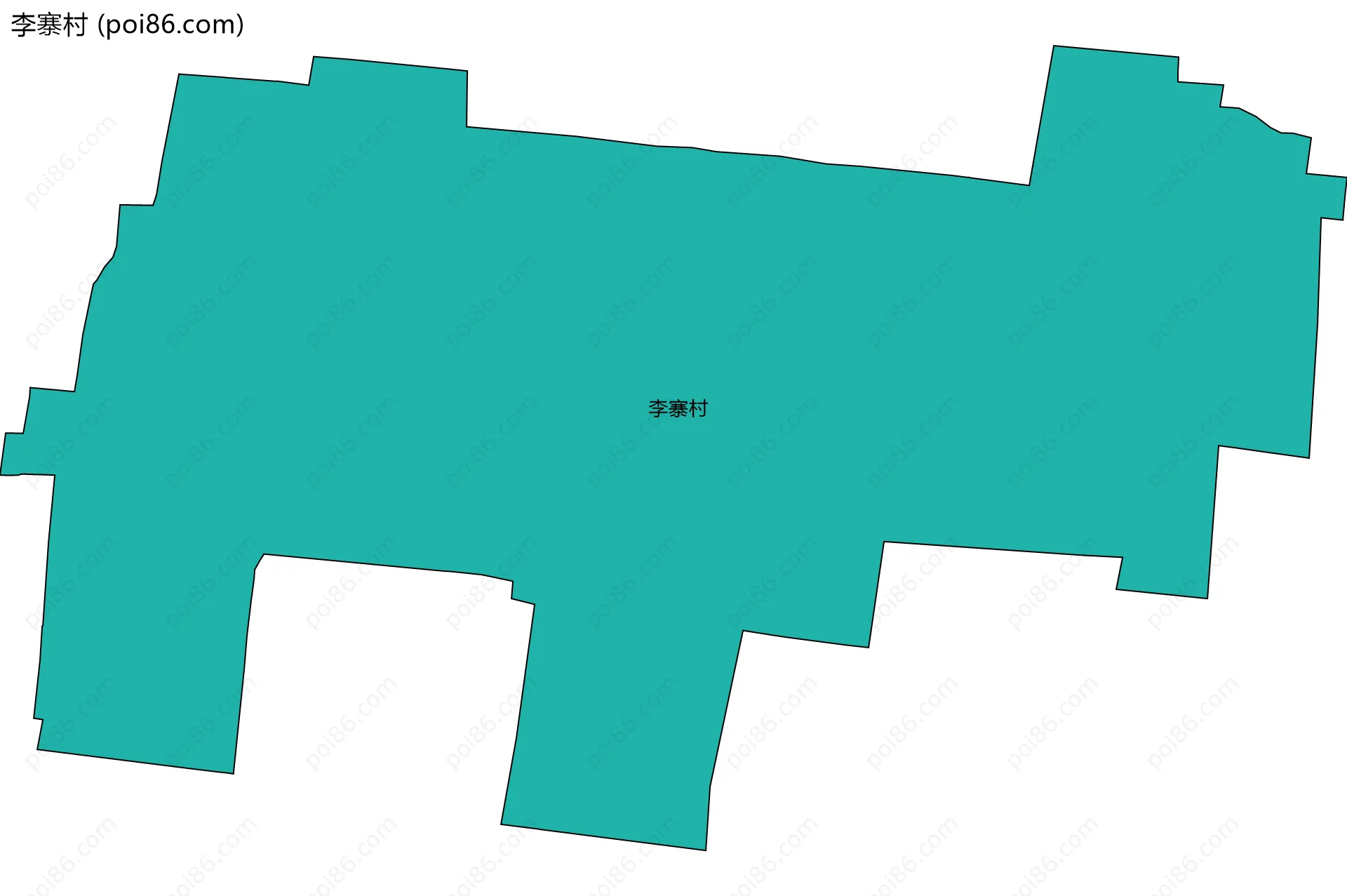 李寨村边界地图