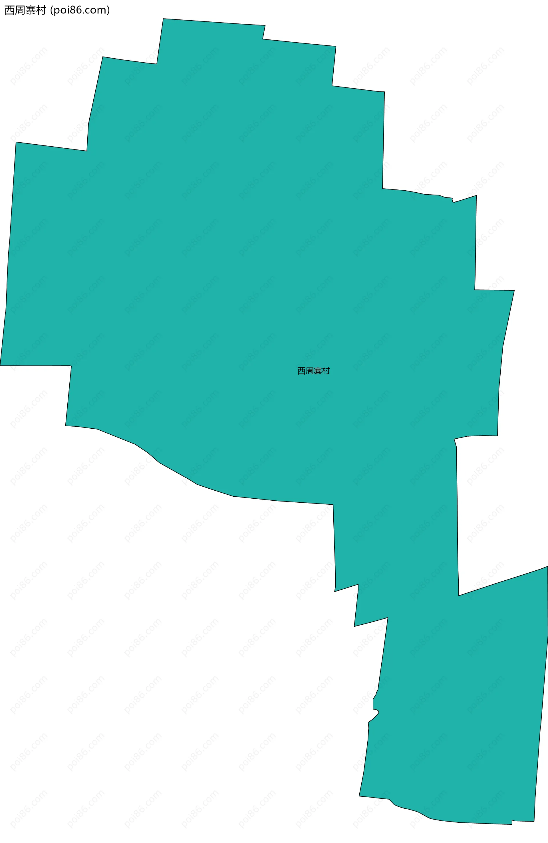 西周寨村边界地图