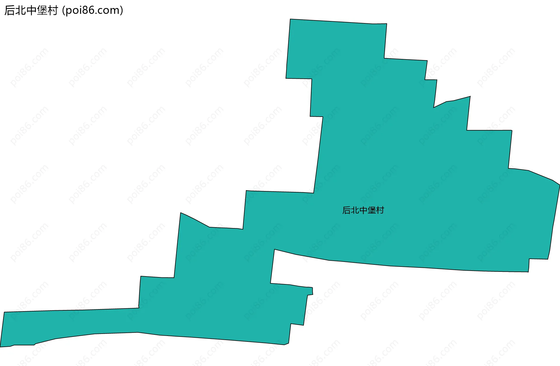 后北中堡村边界地图