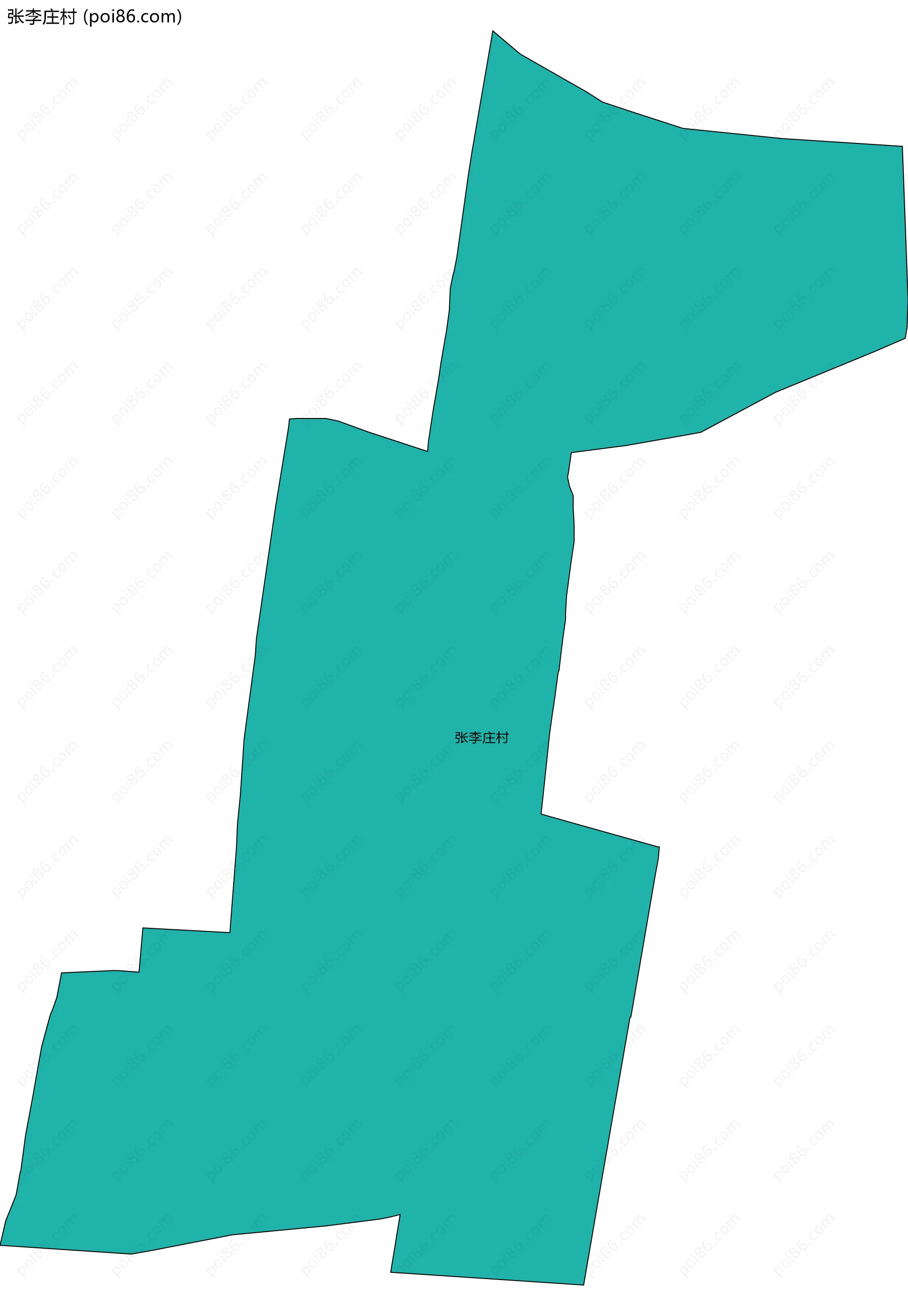 张李庄村边界地图