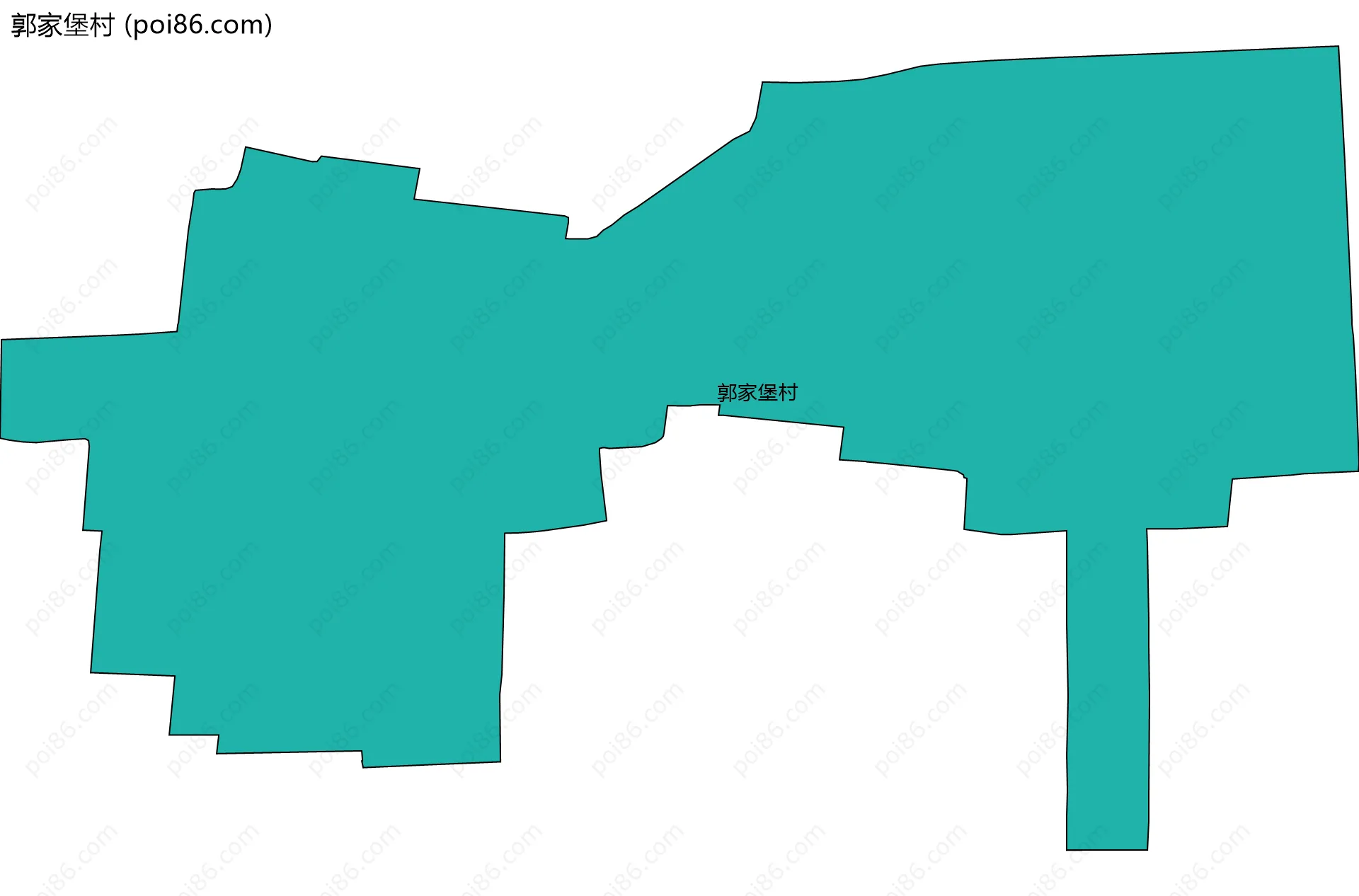 郭家堡村边界地图