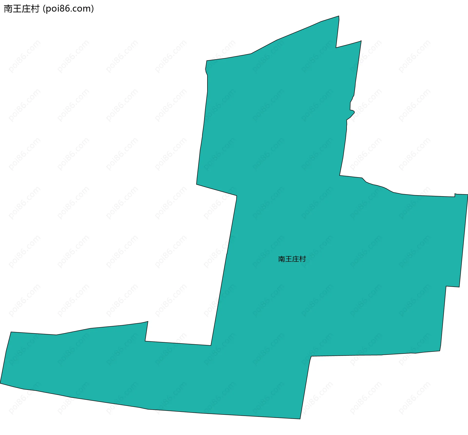 南王庄村边界地图