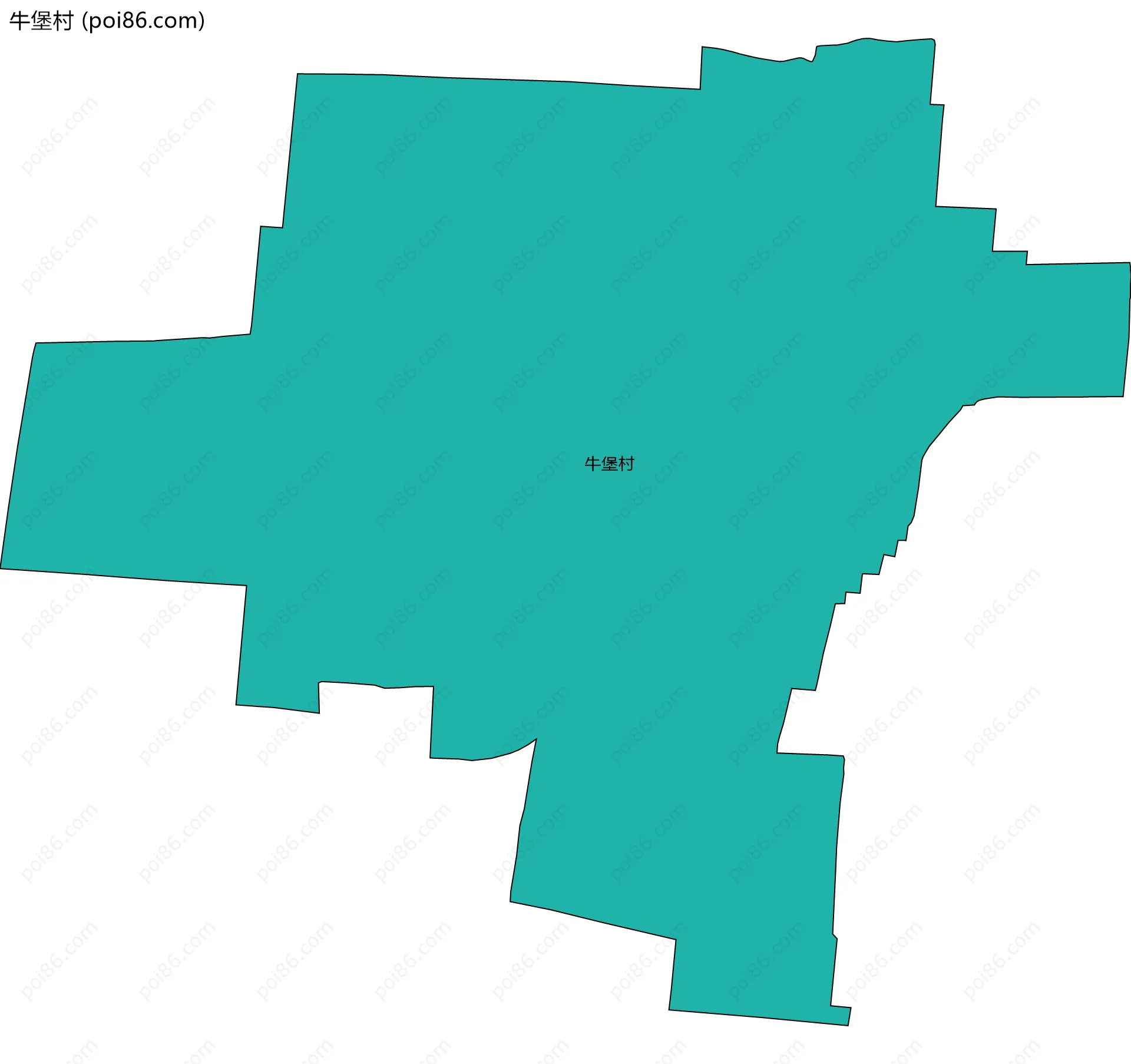 牛堡村边界地图