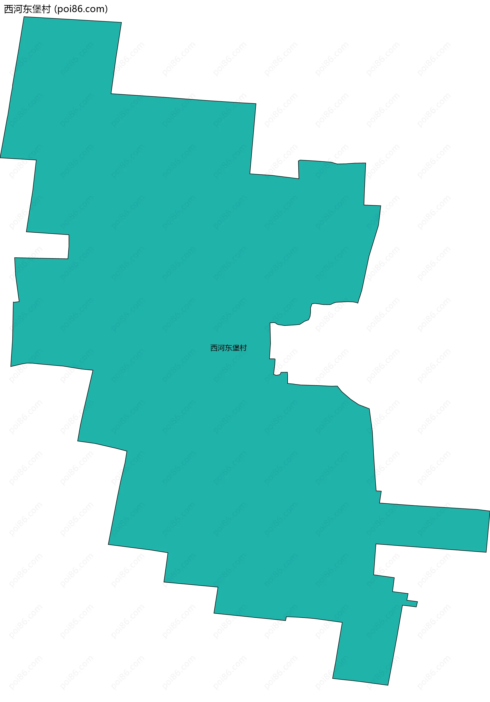 西河东堡村边界地图