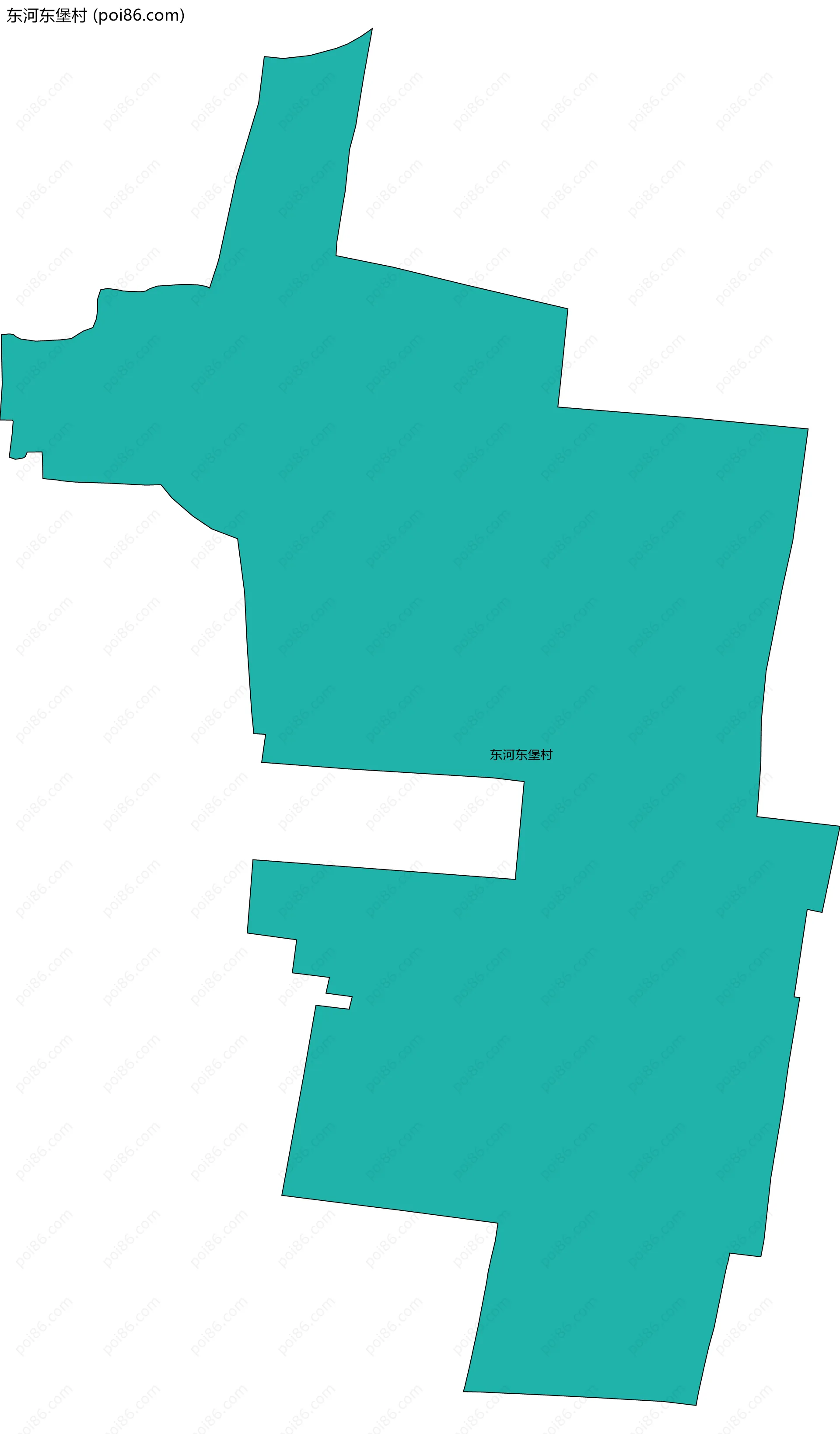 东河东堡村边界地图