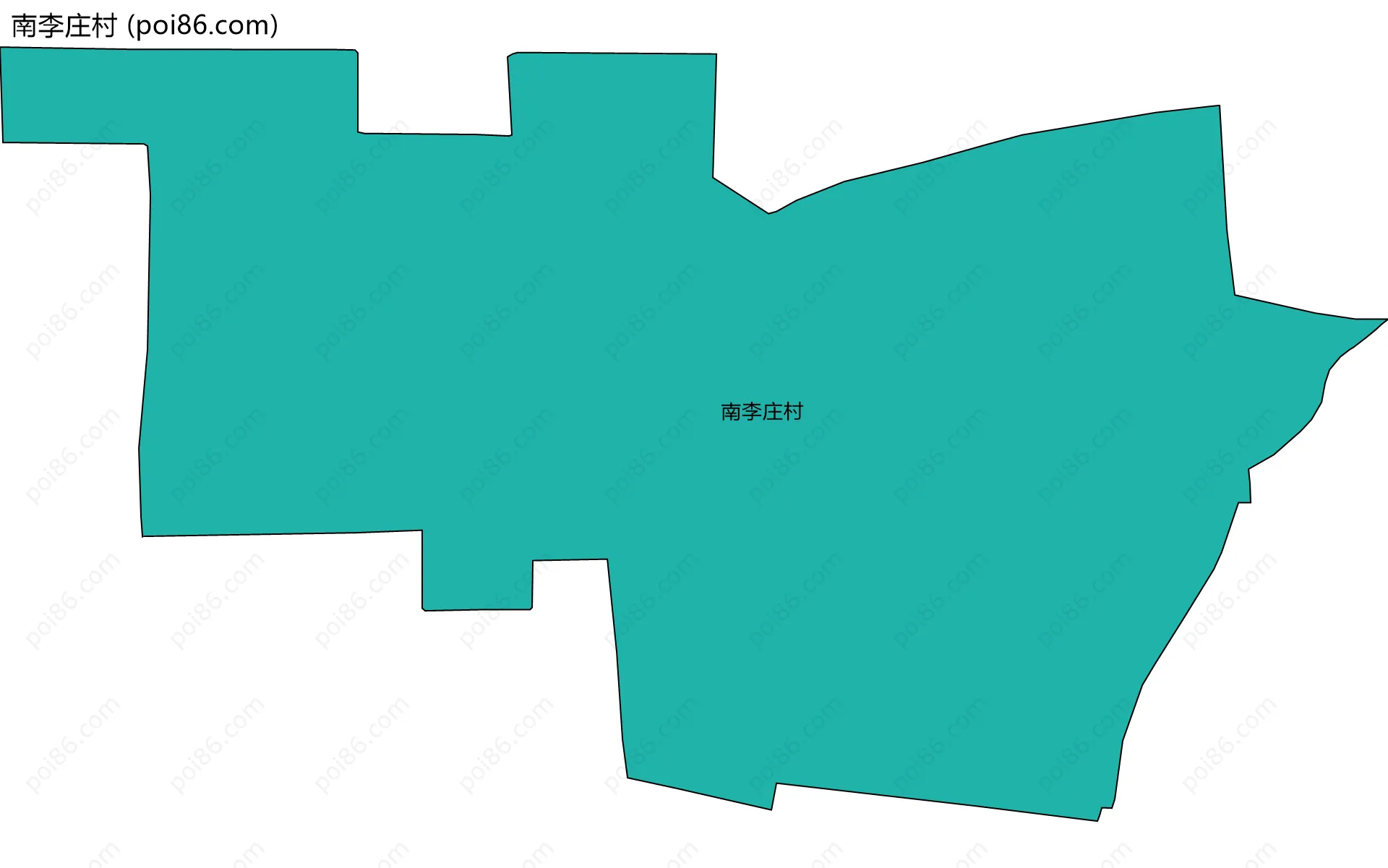 南李庄村边界地图