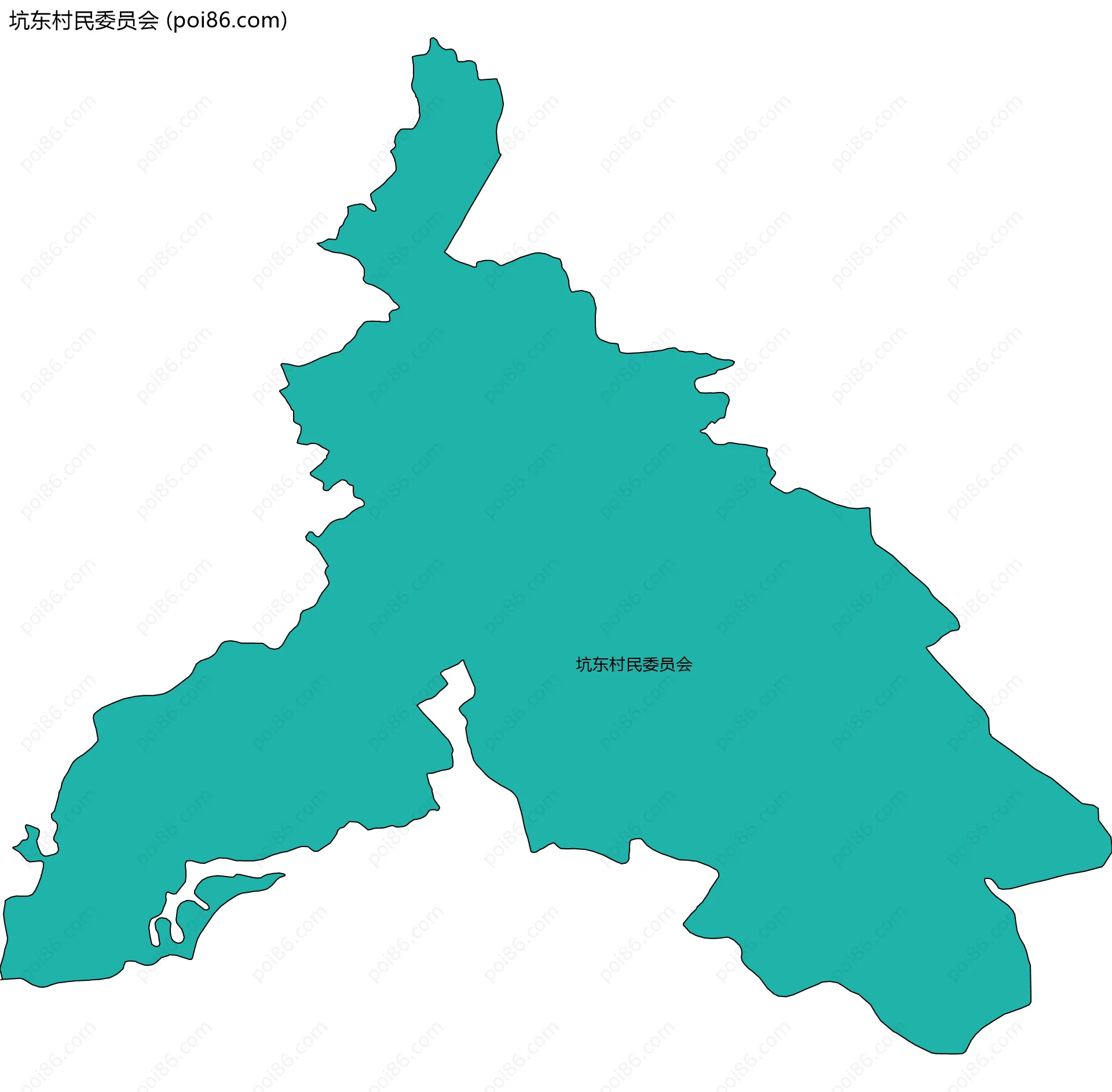 坑东村民委员会边界地图