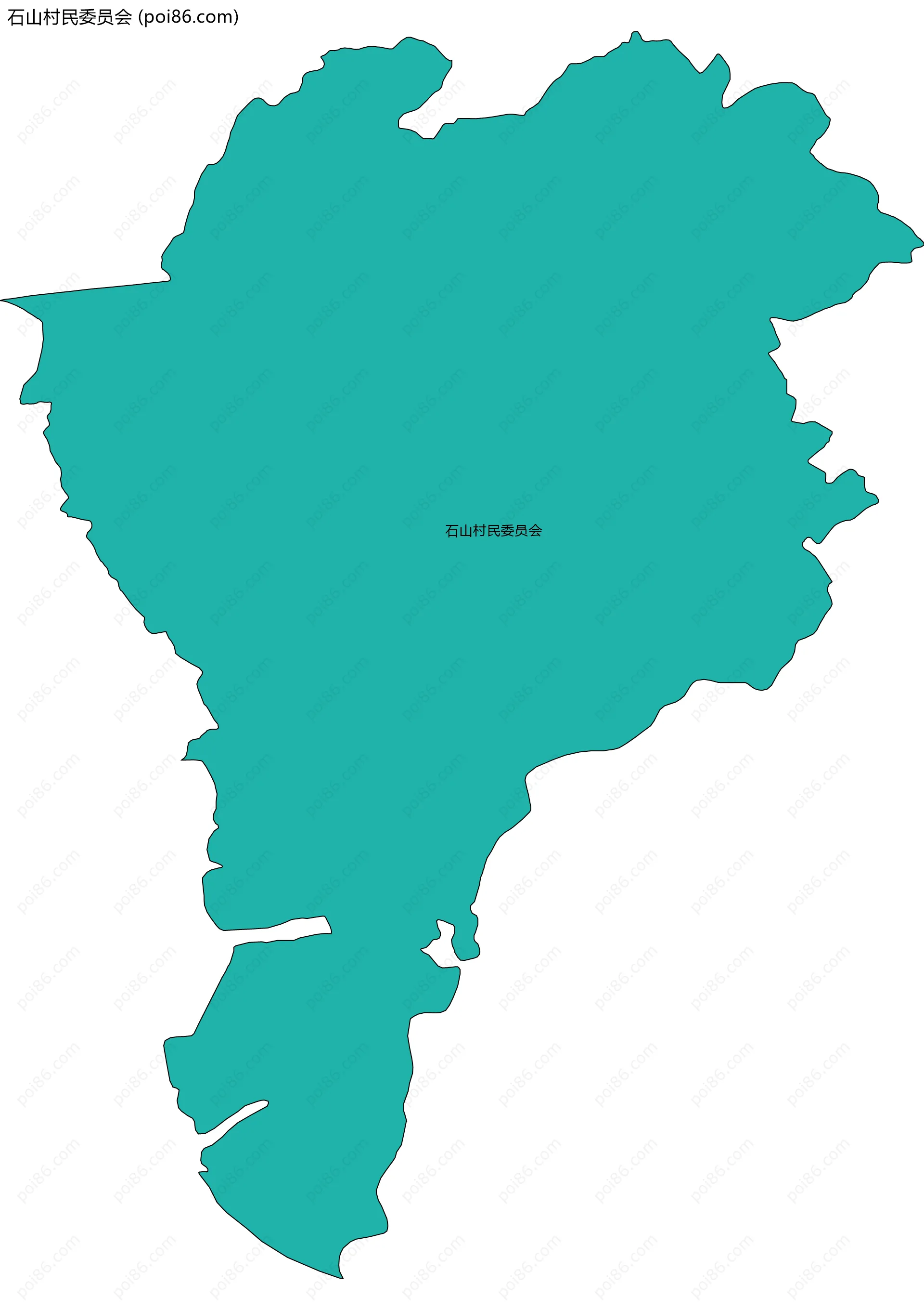 石山村民委员会边界地图