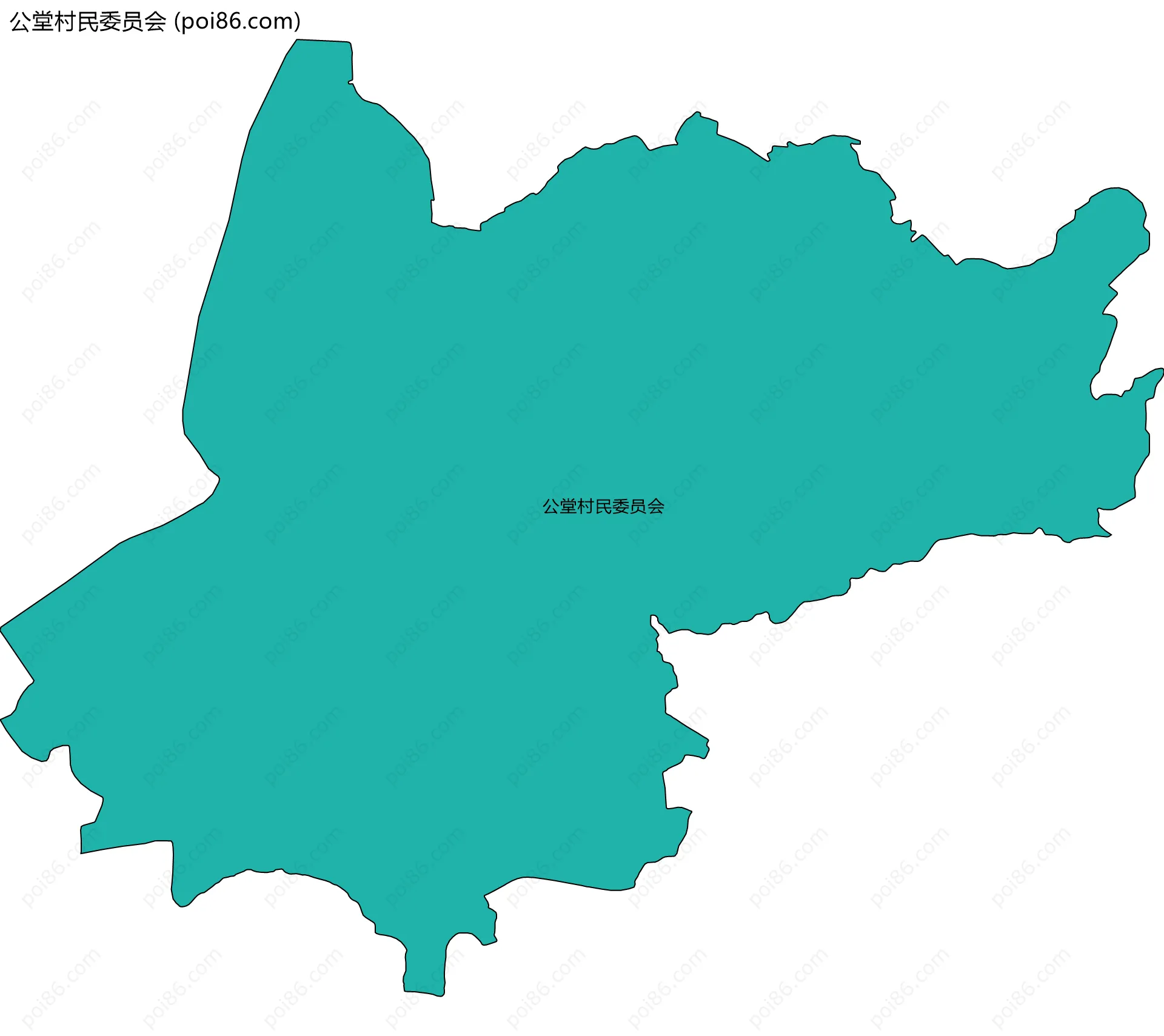 公堂村民委员会边界地图