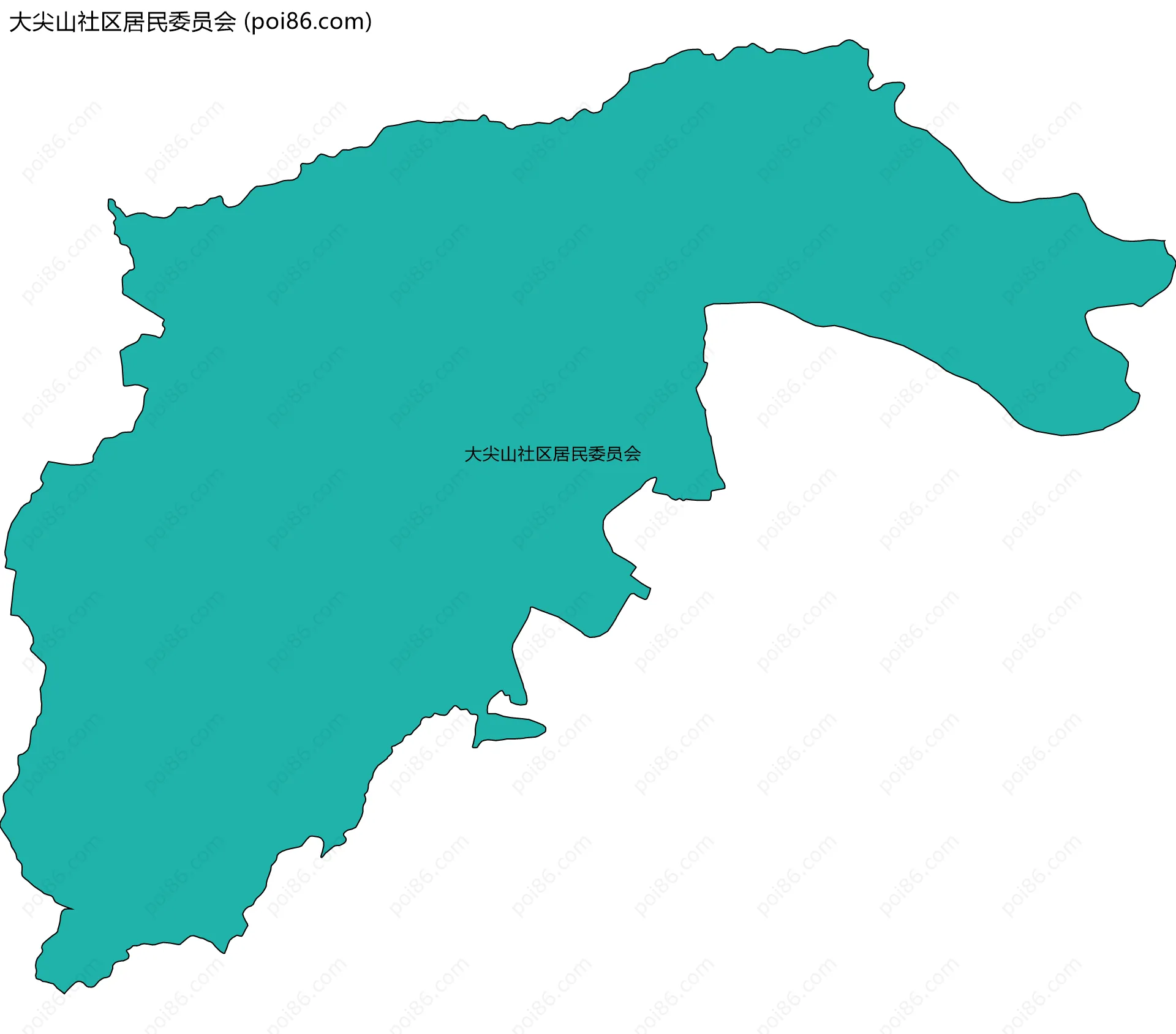 大尖山社区居民委员会边界地图