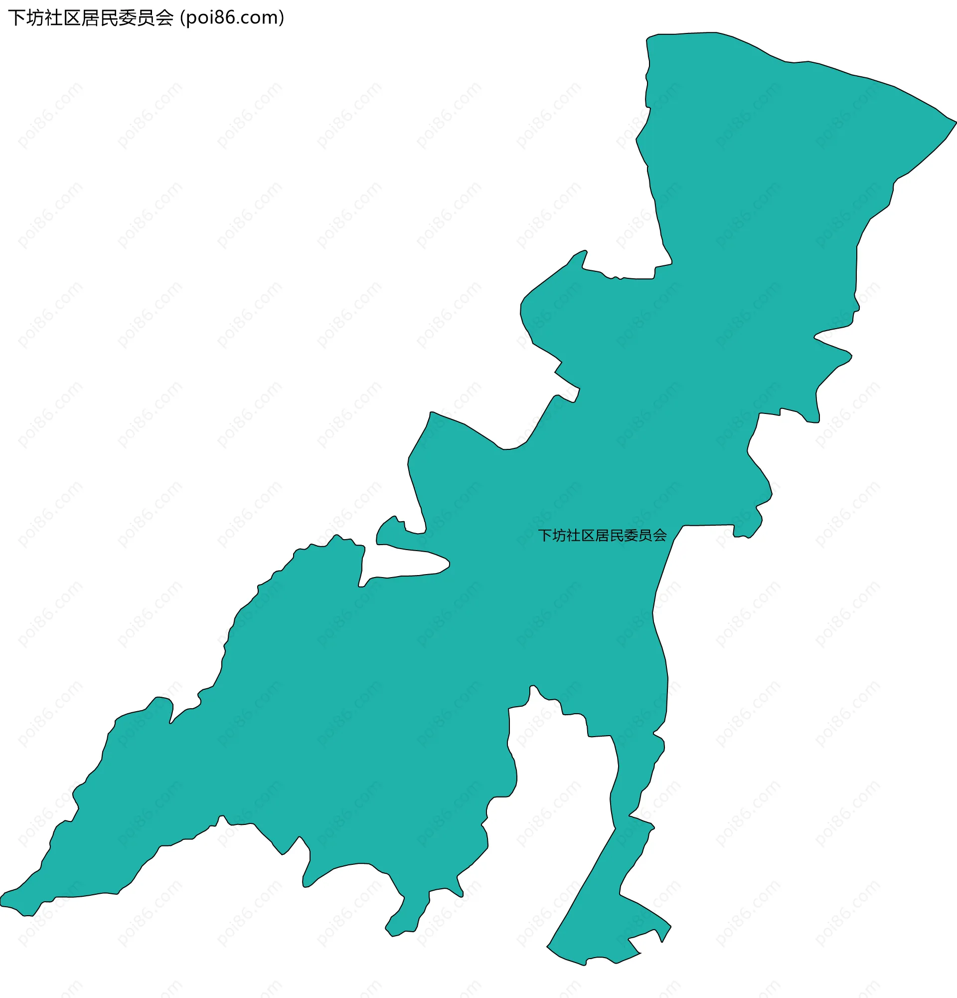 下坊社区居民委员会边界地图