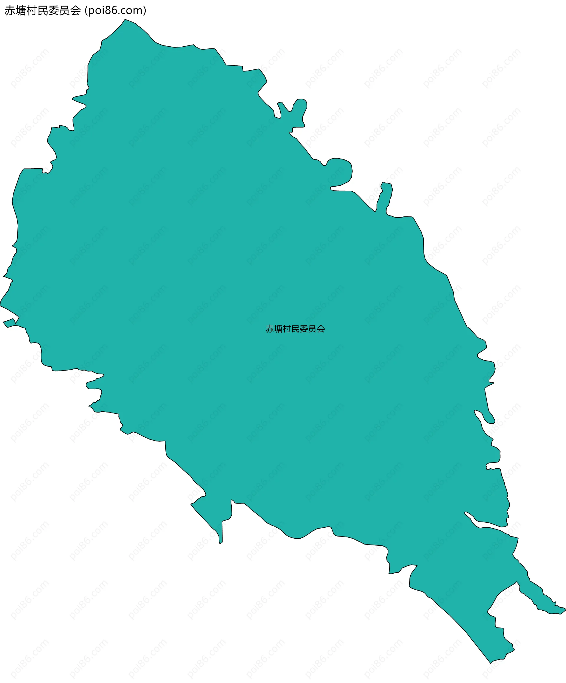 赤塘村民委员会边界地图