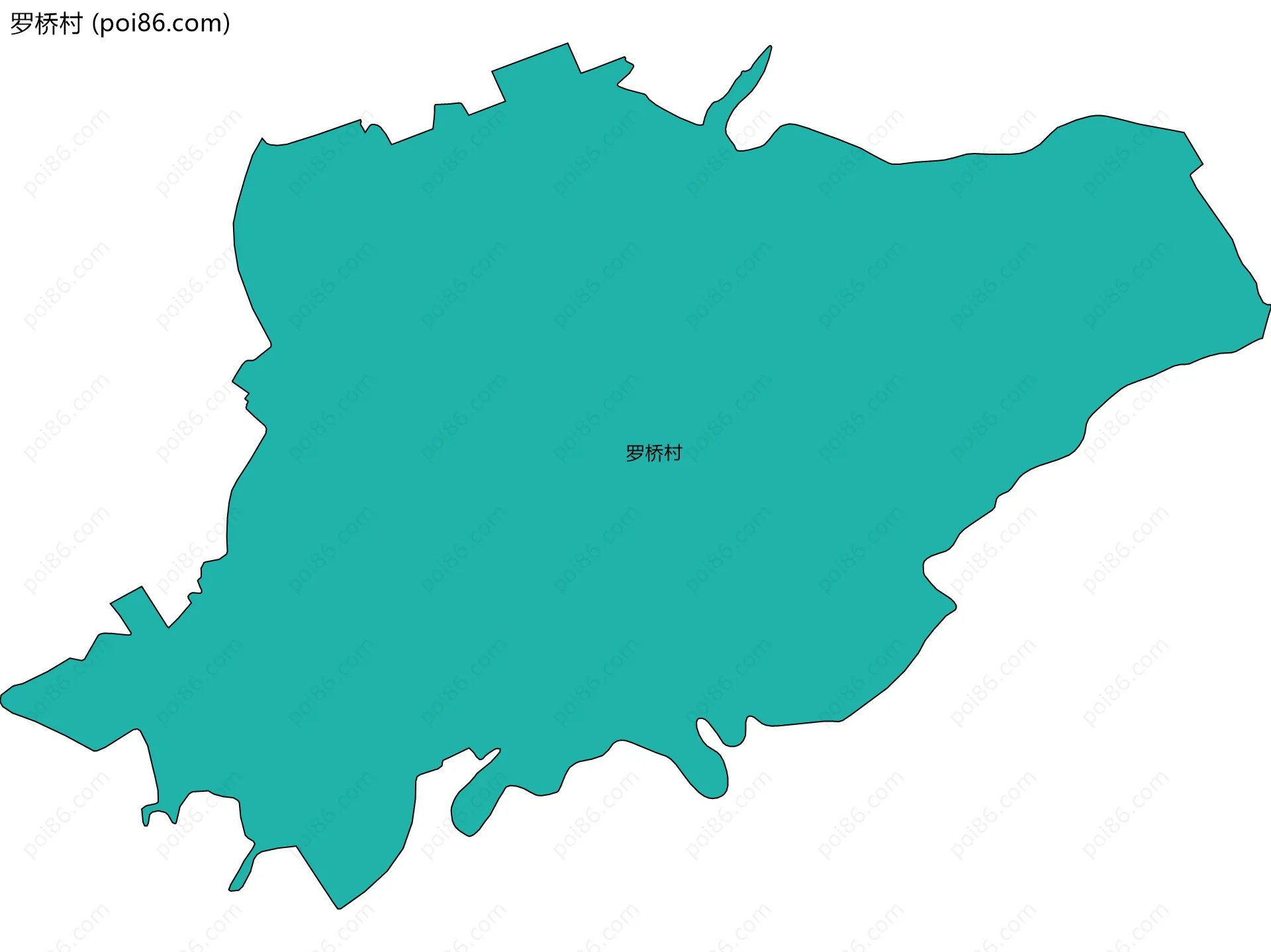 罗桥村边界地图