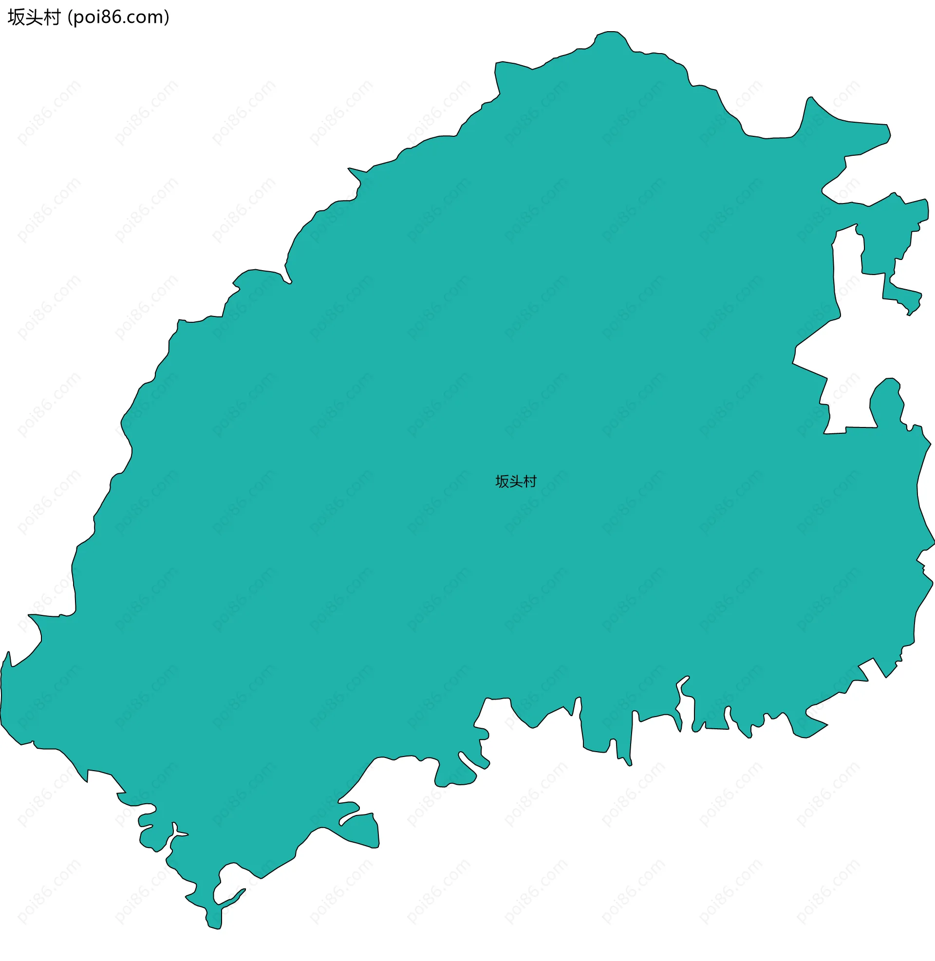 坂头村边界地图