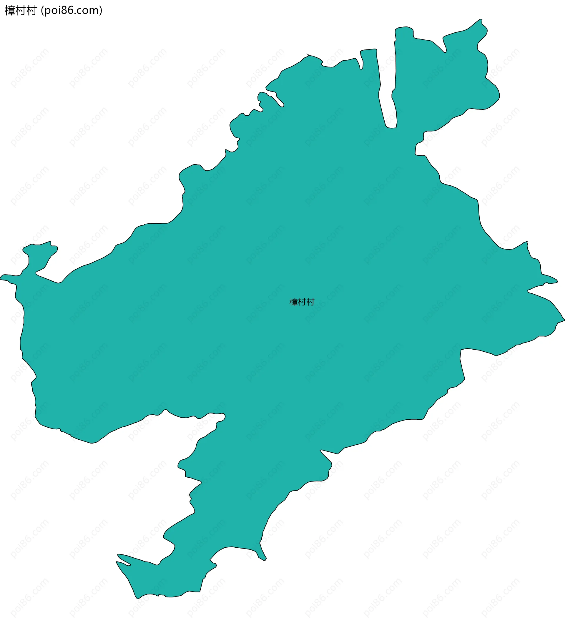 樟村村边界地图