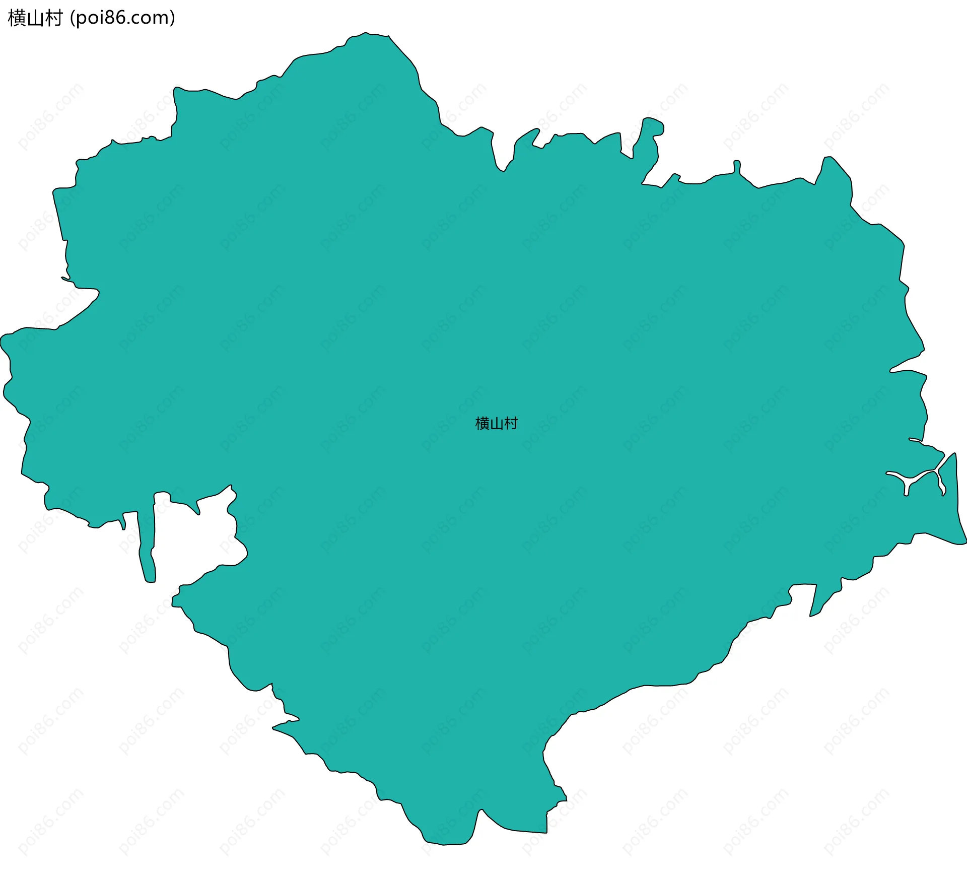 横山村边界地图