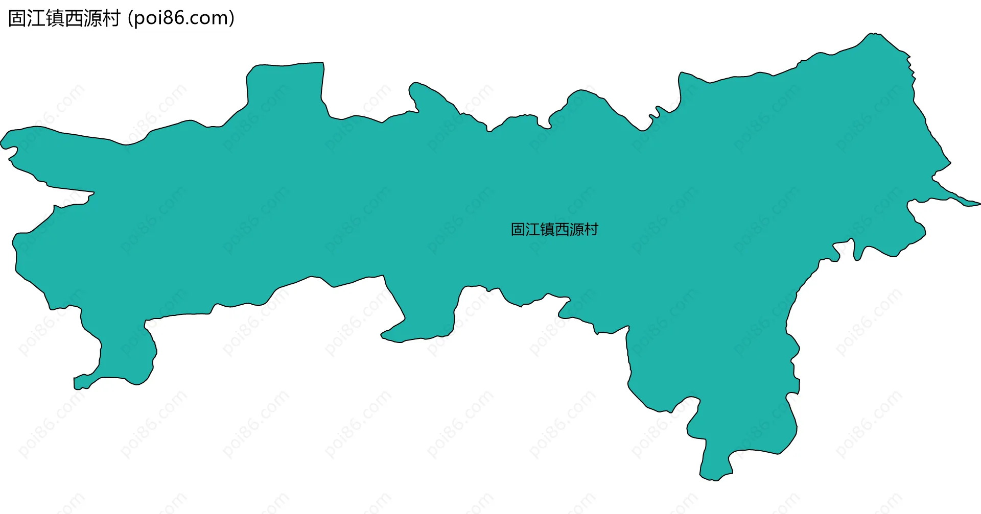 固江镇西源村边界地图