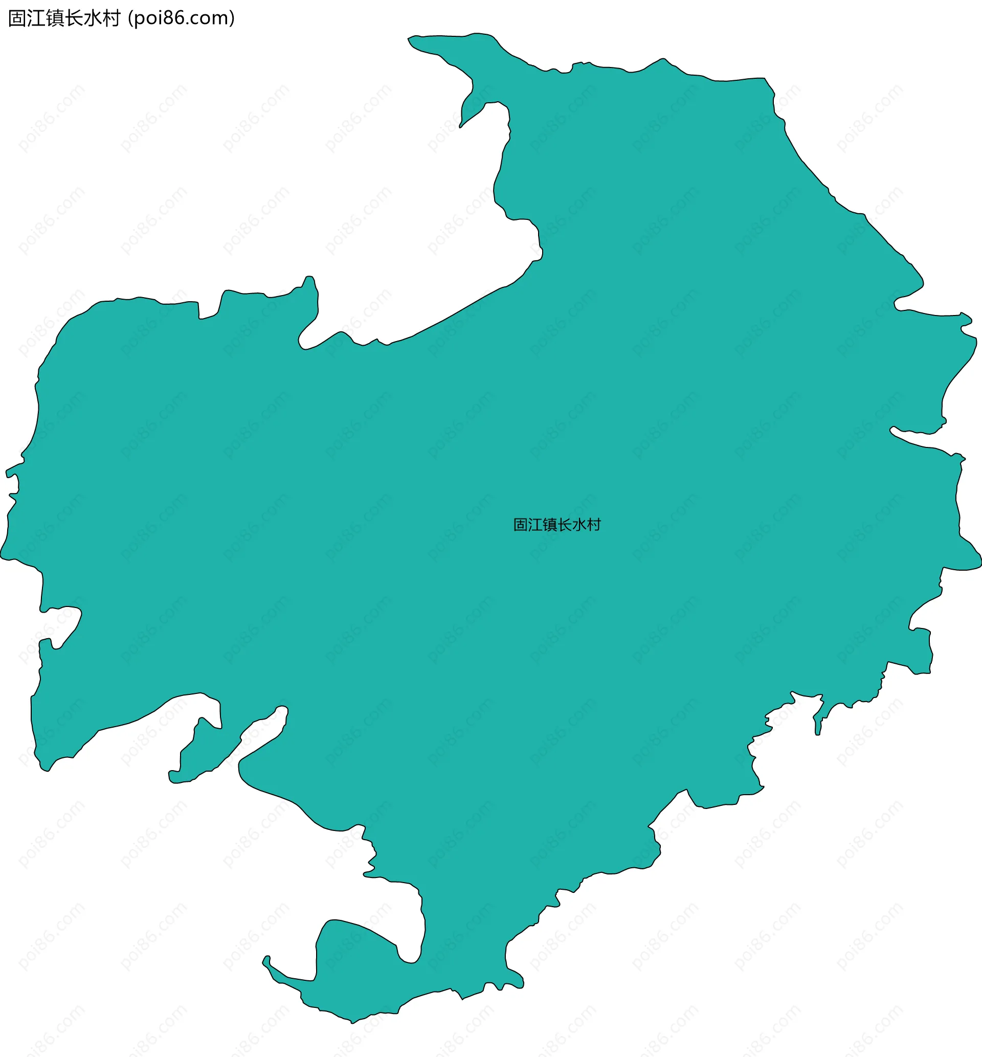 固江镇长水村边界地图