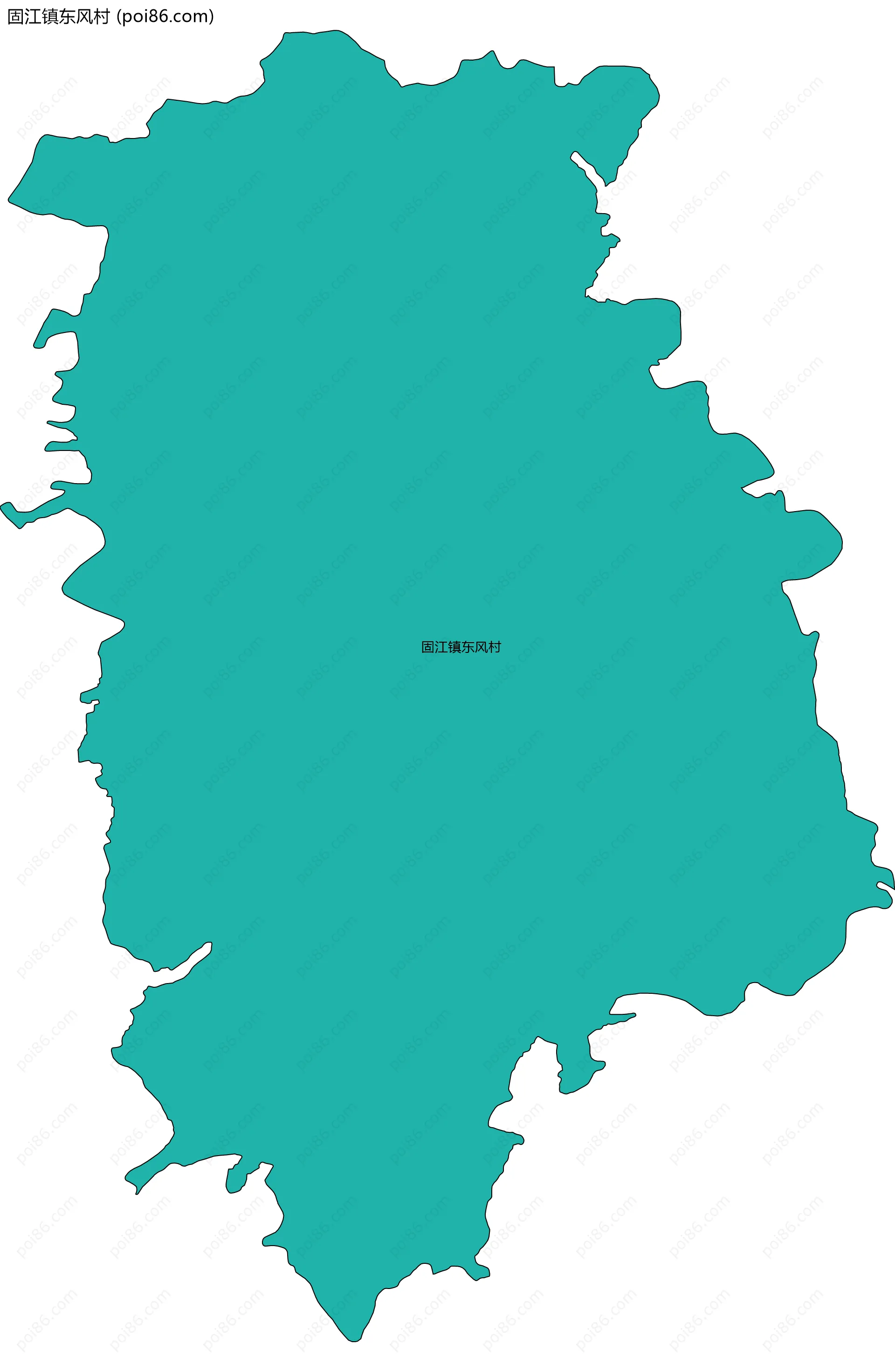 固江镇东风村边界地图